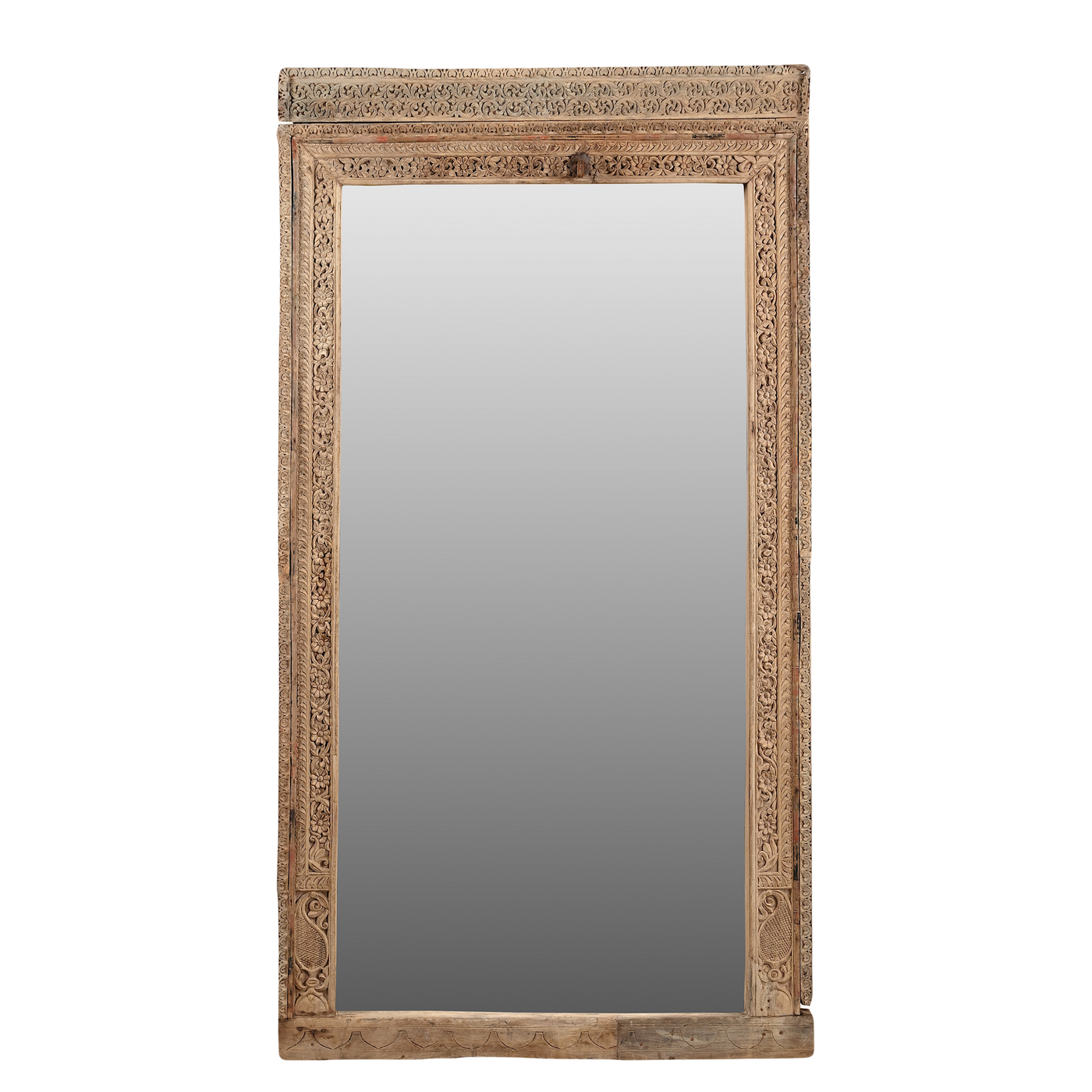 KHERTRI - Large sculpted solid wood mirror