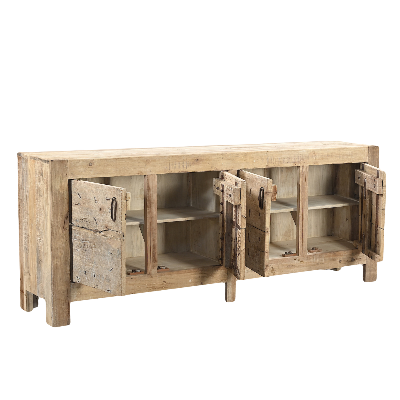 Ashta - Buffet quatre portes en bois massif n°2