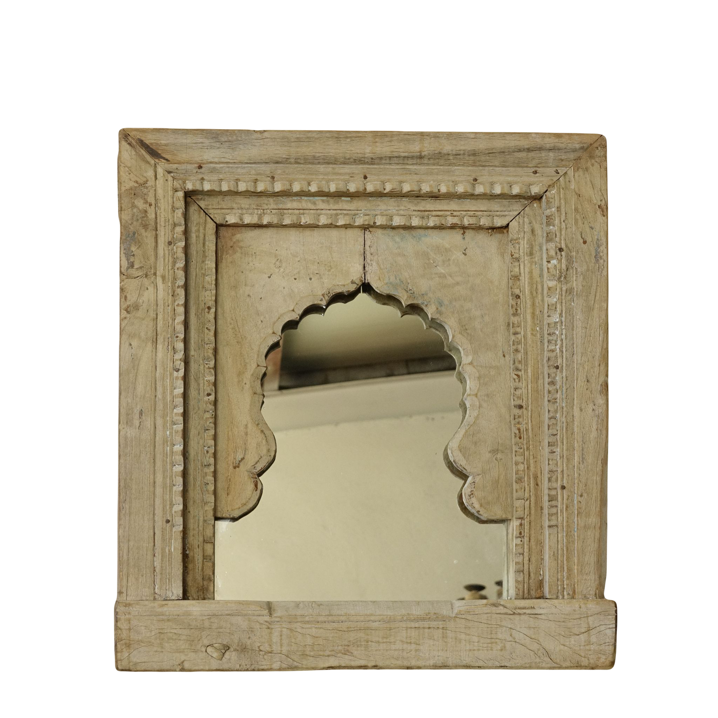 Jharokha - Indian Mirror in Sculpted Wooden N ° 3