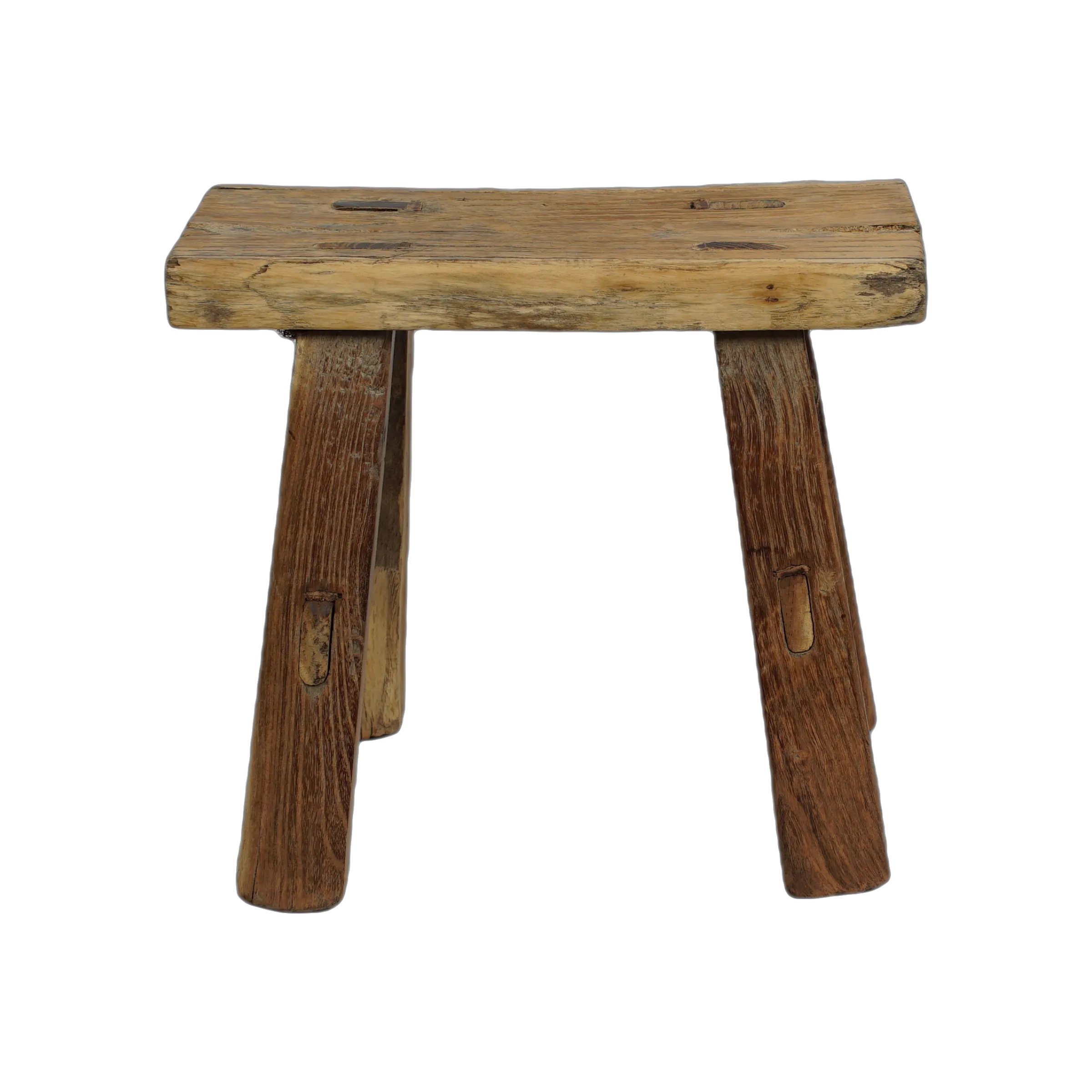 Nuo - Mini tabouret ancien en orme n°84 - vue 4