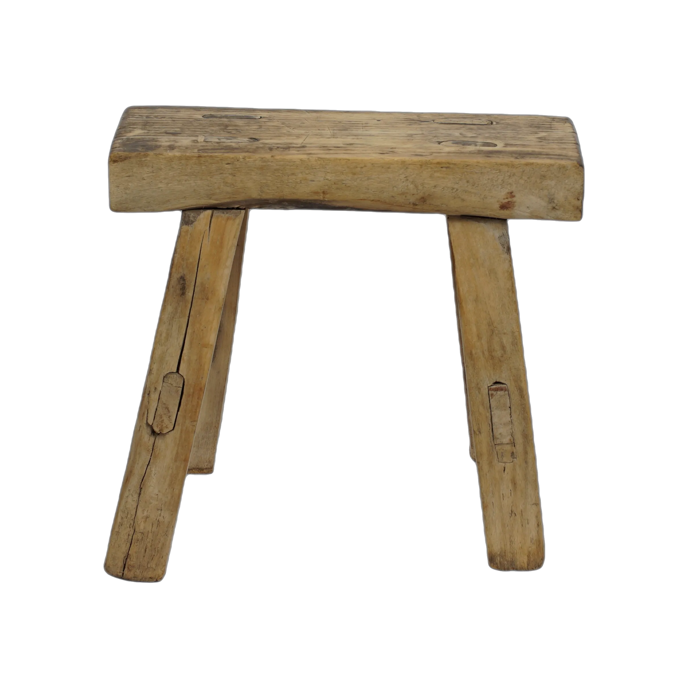 Nuo - Mini tabouret ancien en orme n°85 - vue 4