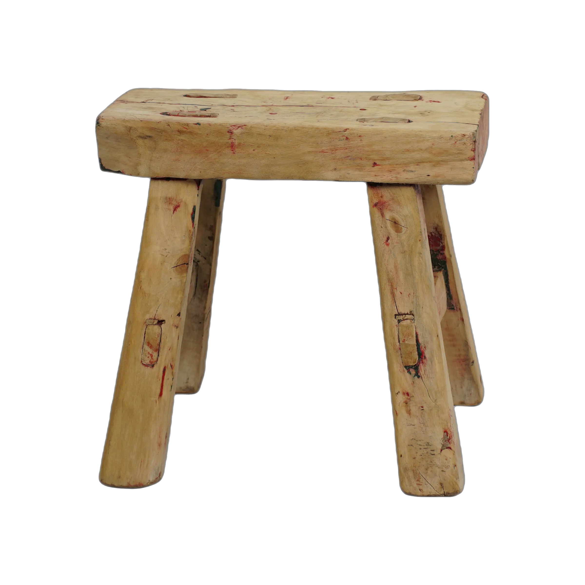 Nuo - Mini tabouret ancien en orme n°86 - vue 4