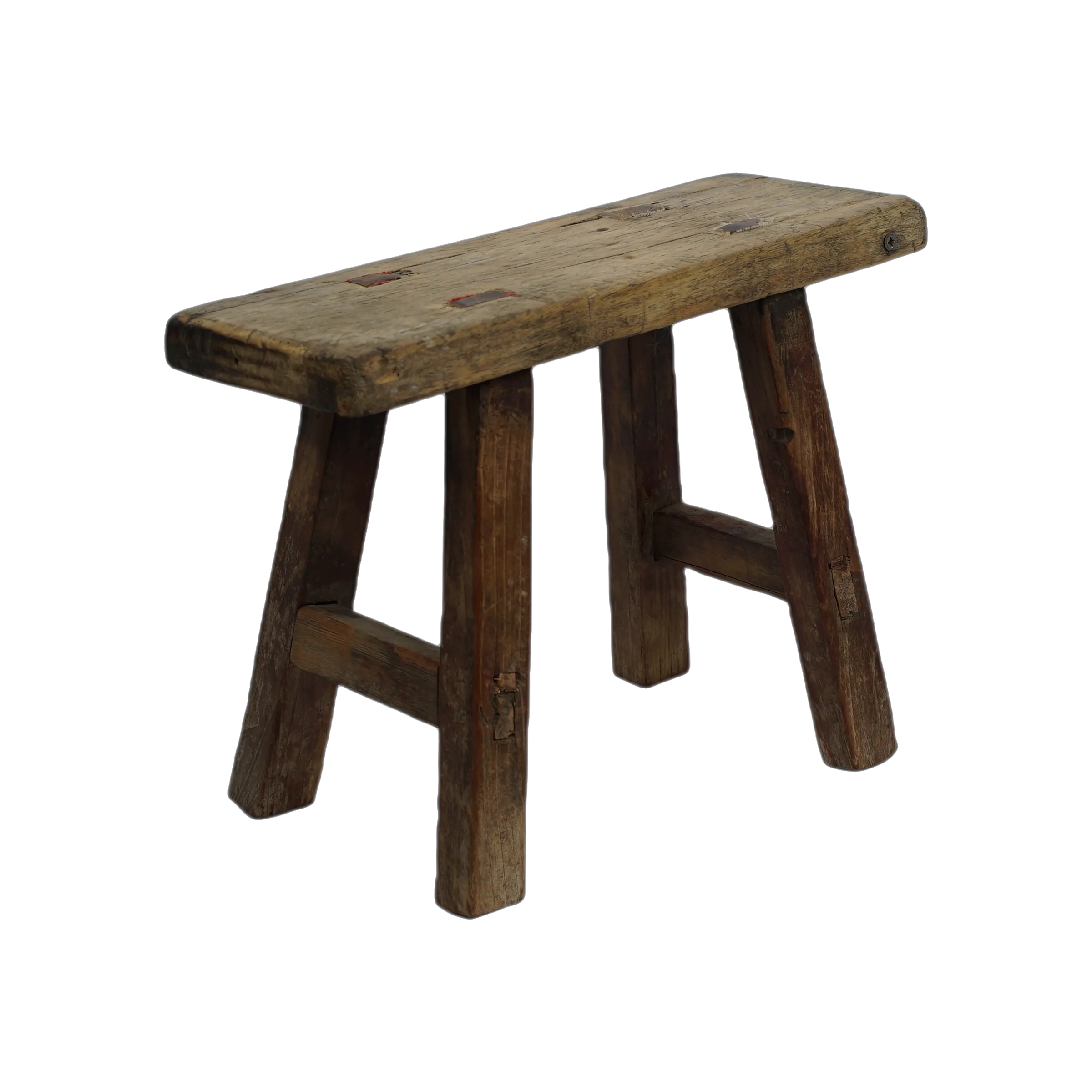 Nuo - Mini tabouret ancien en orme n°90