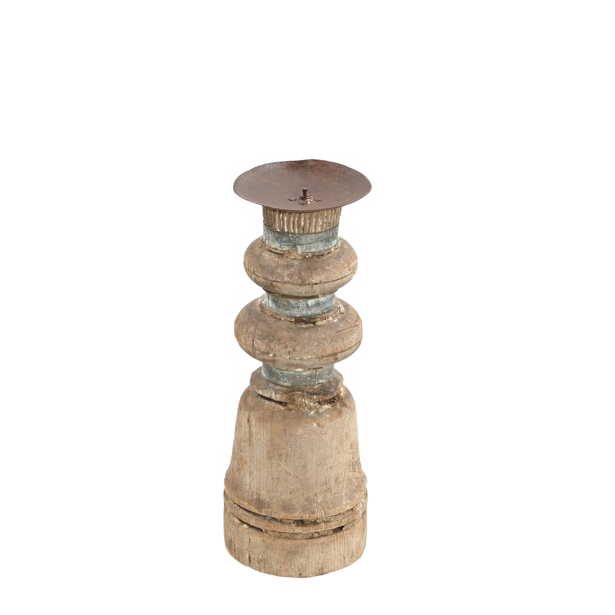 Momabatti - Bougeoir en bois clair sculpté nº172