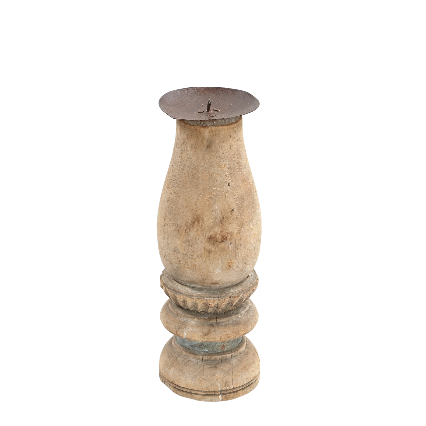 Momabatti - Light wooden candle holder carved nº2