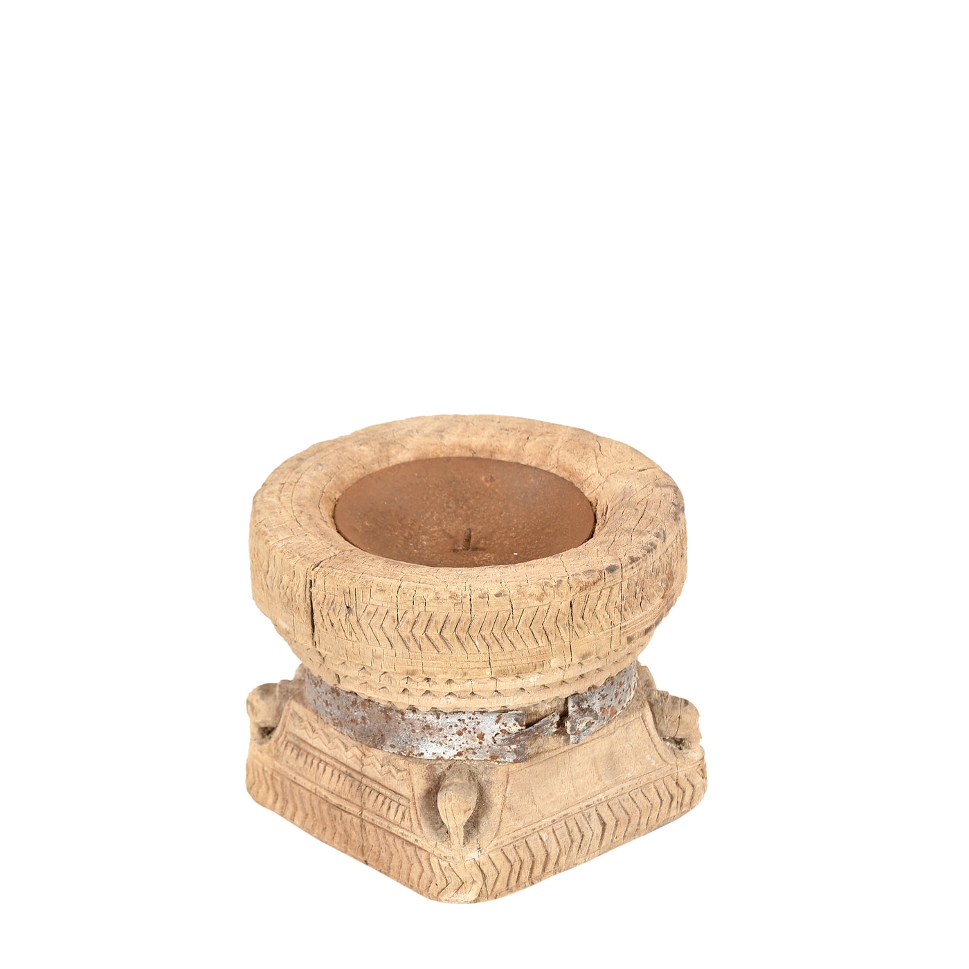 Bijani - Wooden candle holder n ° 27