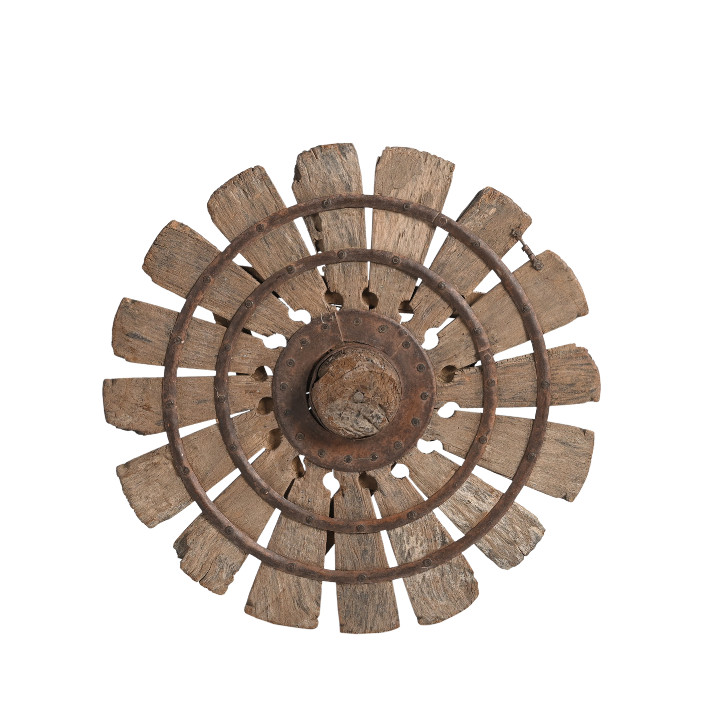 Charkha - Hanging wooden wheel n°2