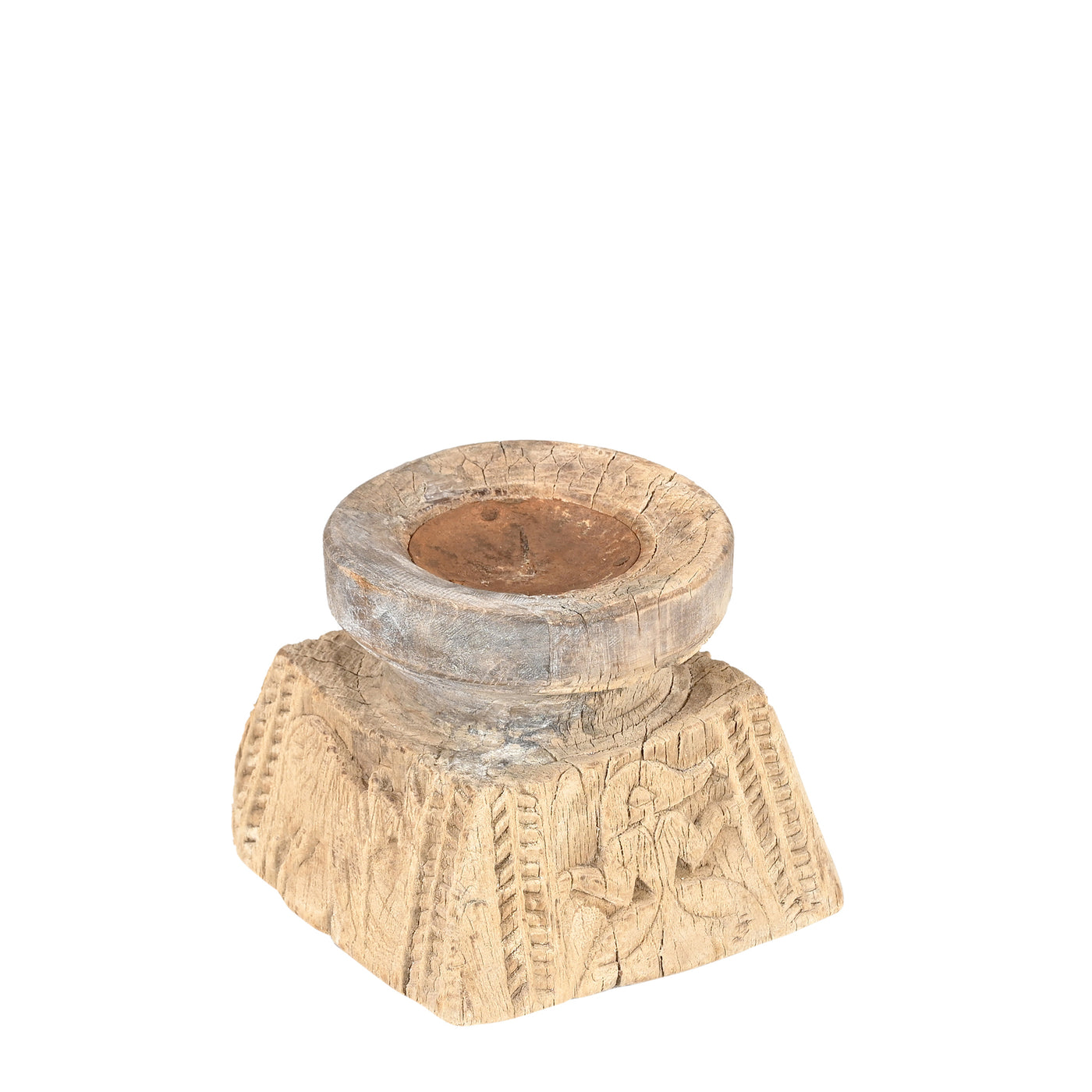 Bijani - Wooden candle holder n ° 21