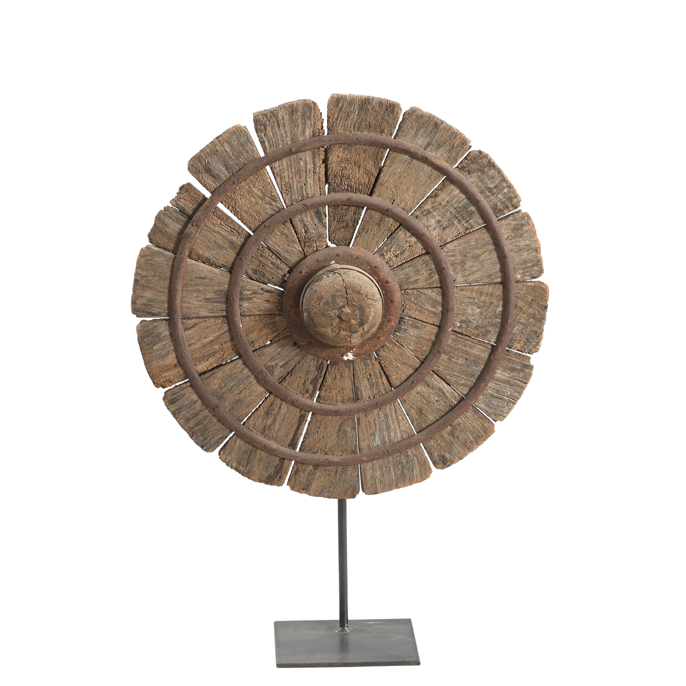 Charkha - Wooden wheel on stand n°1