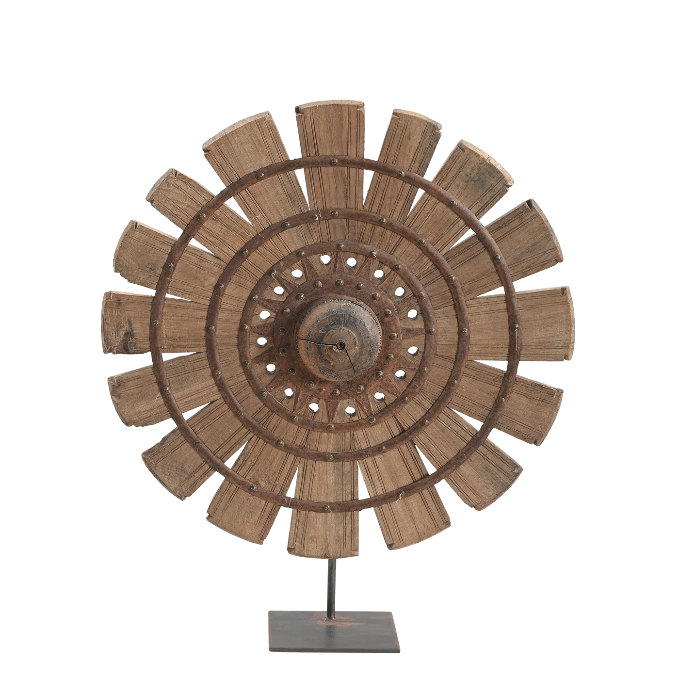 Charkha - Wooden wheel on stand n°2