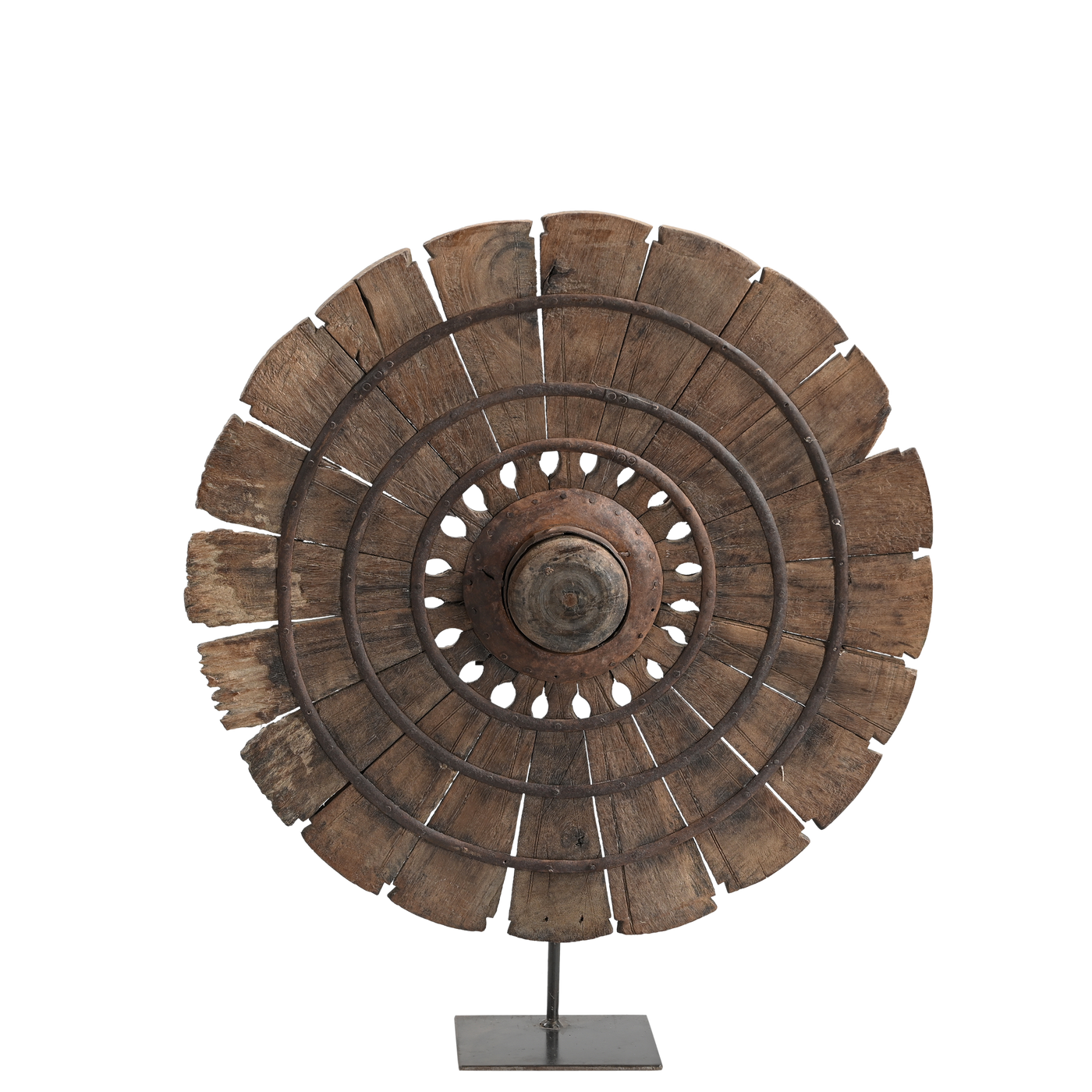 Charkha - Wooden wheel on stand n°3