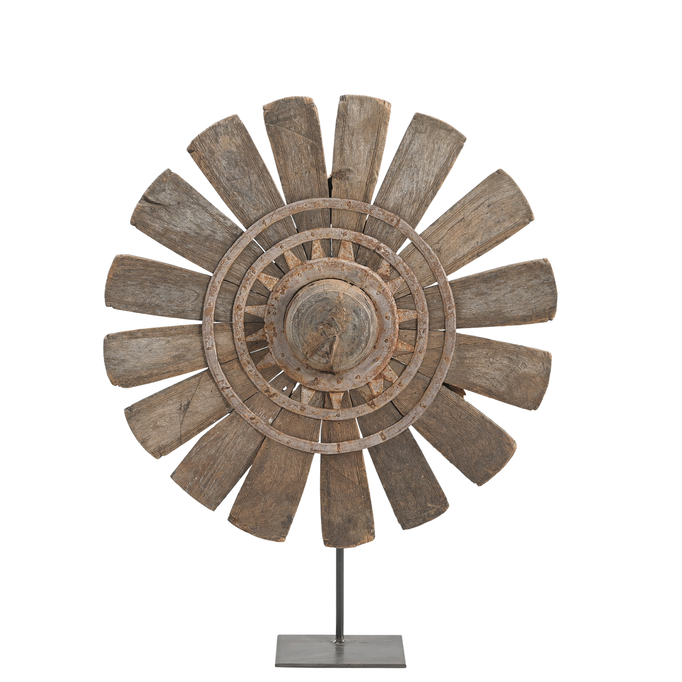 Charkha - Wooden wheel on stand n°7