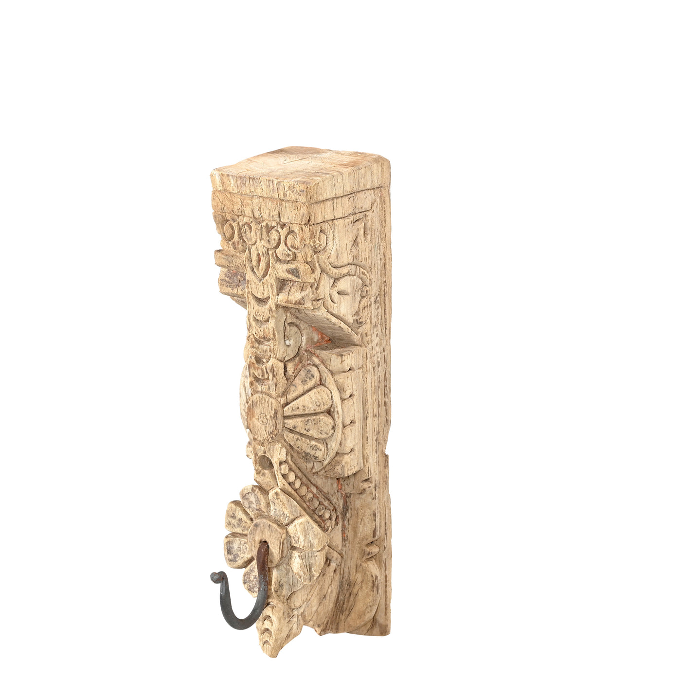 GULAB - Sculpted wooden coat hook n ° 33
