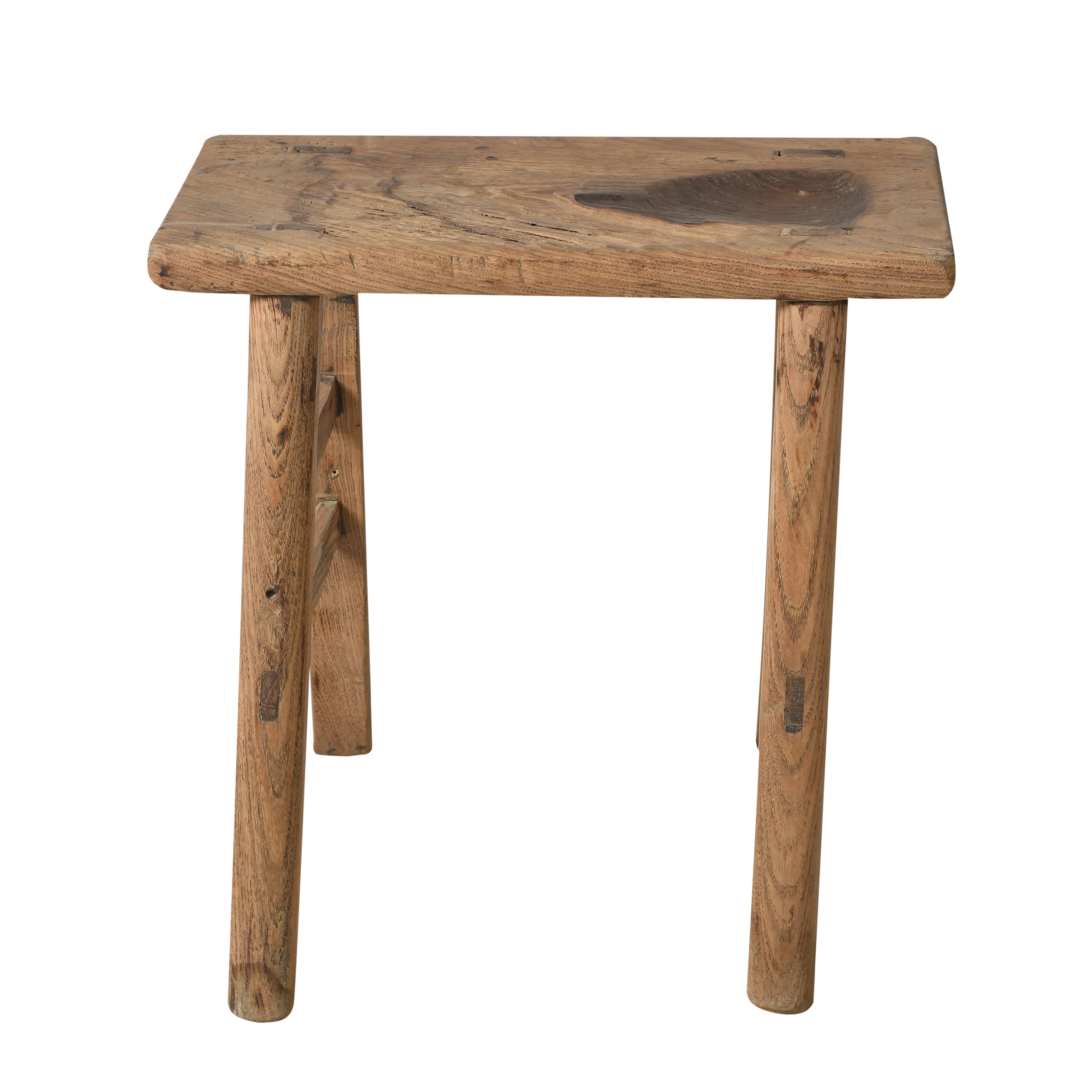 Zin - Tabouret chinois ancien en orme n°7