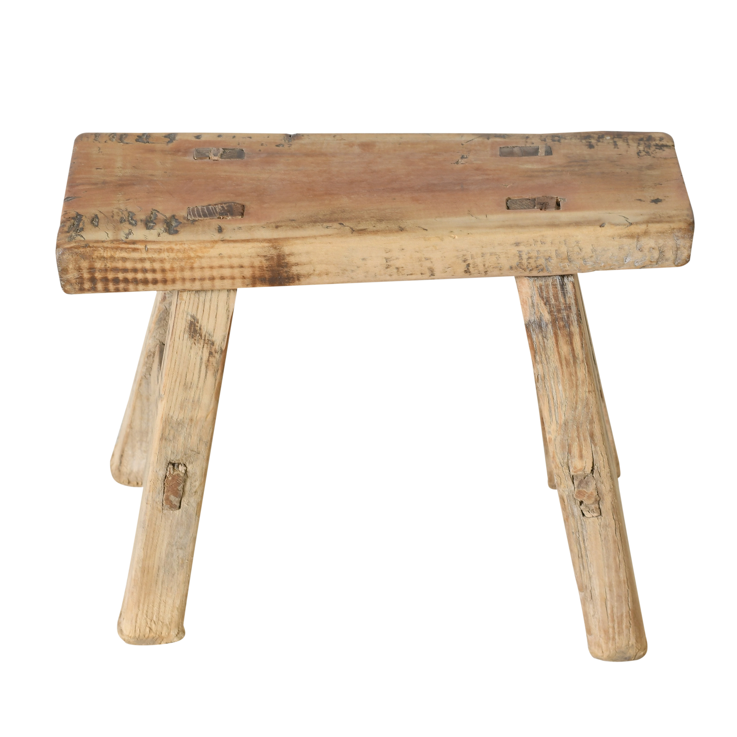 Nuo - Mini tabouret ancien en orme n°49