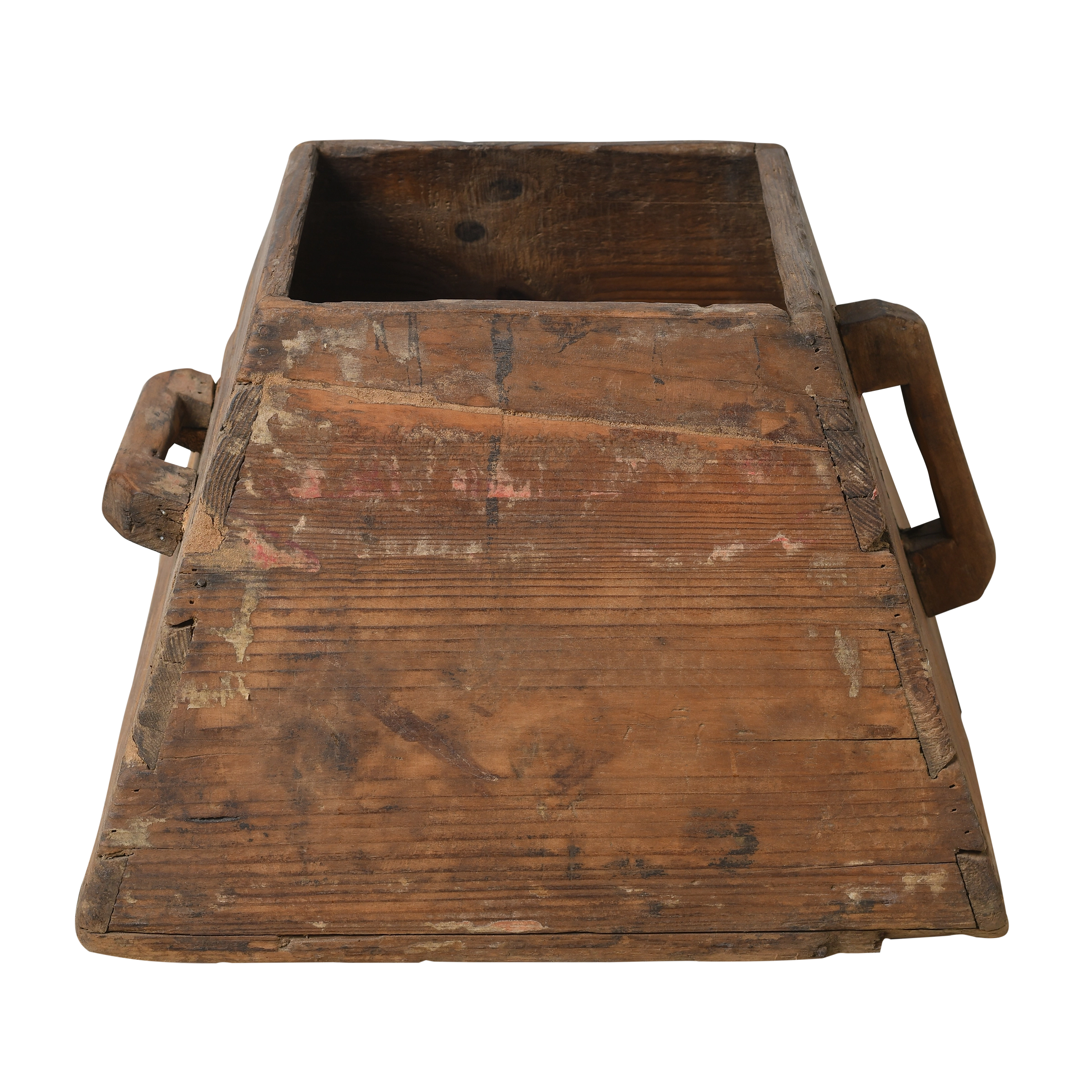 Naguo - Panier utilitaire ancien en pin n°1