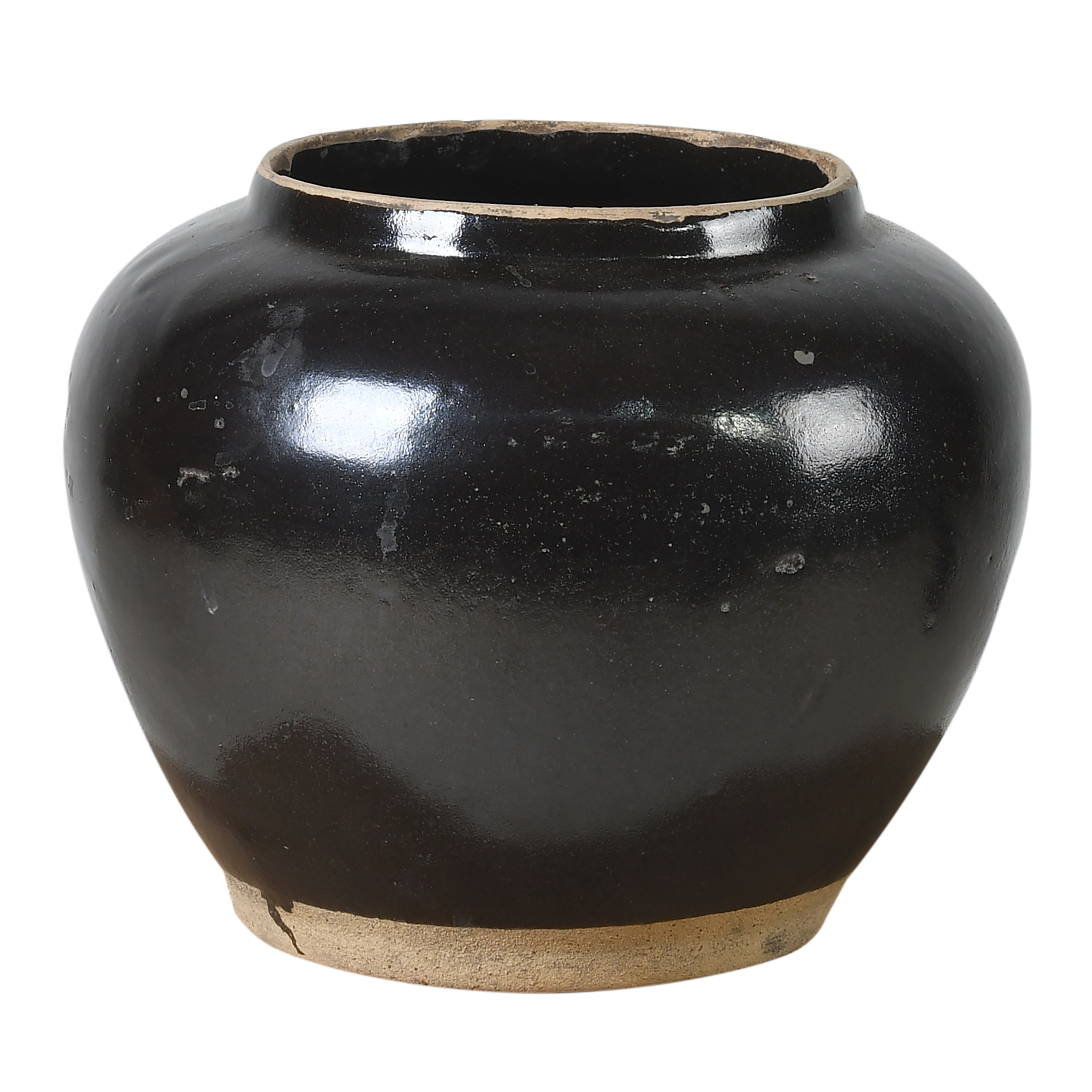 Hú - Pot à confit chinois émaillé noir n°2