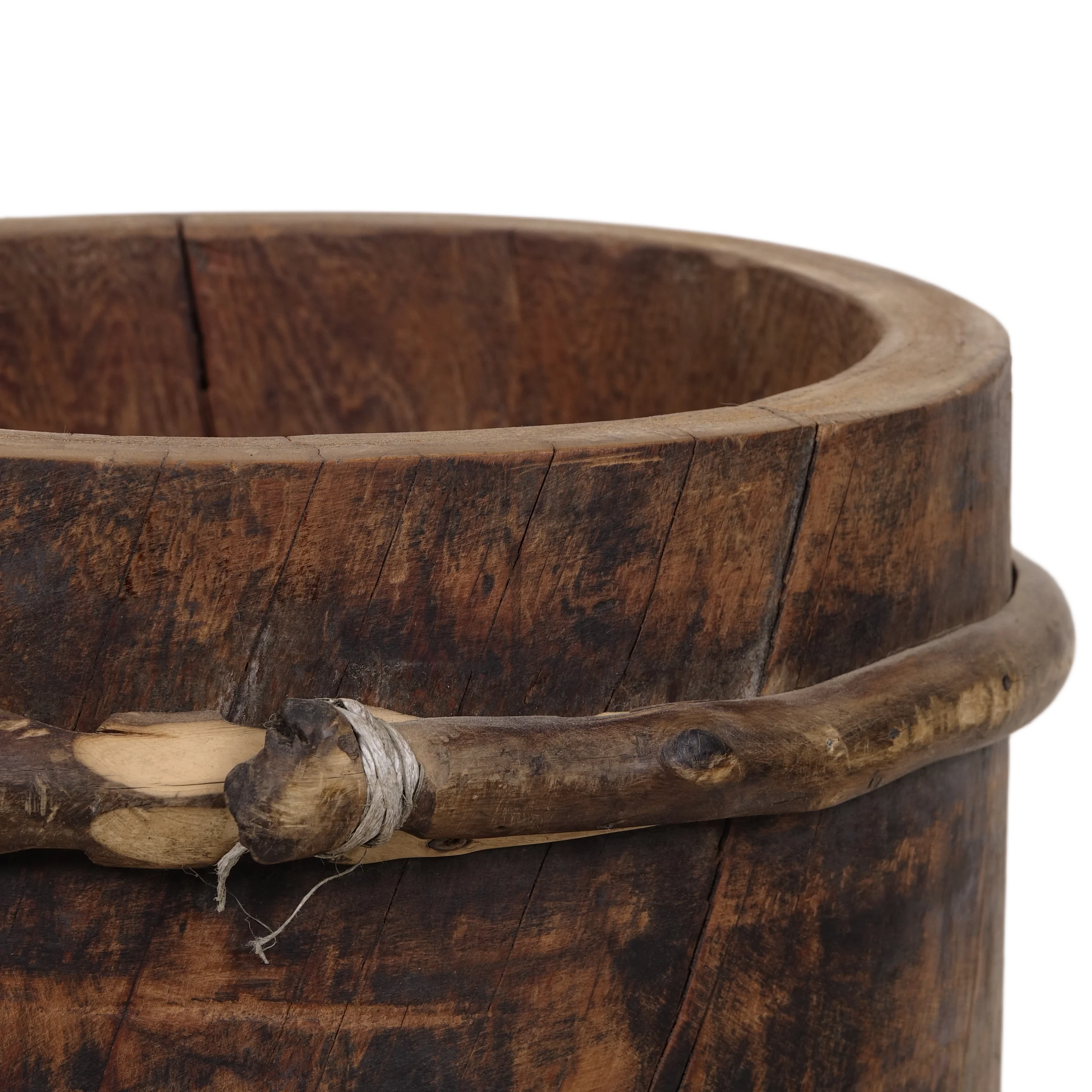 Shilou - Seau ancien en saule et pin n°3