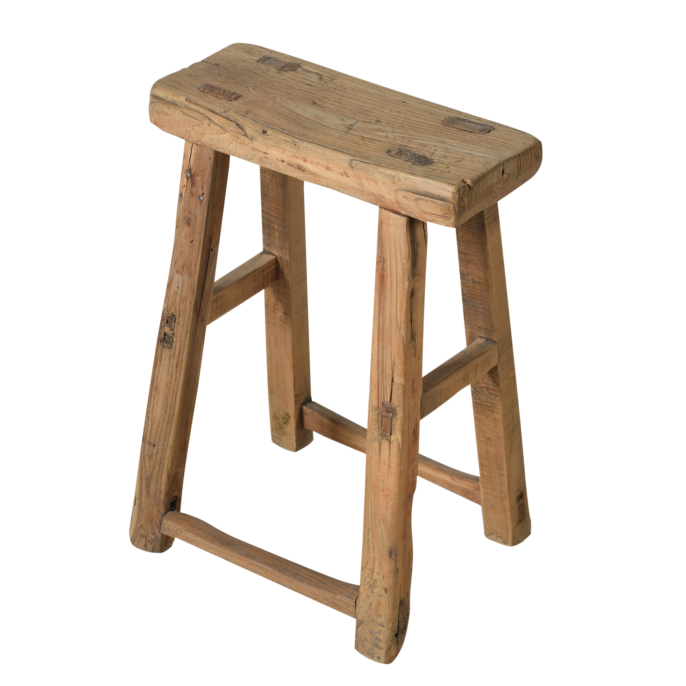 Zao - Tabouret chinois ancien en orme n°5 - vue 2