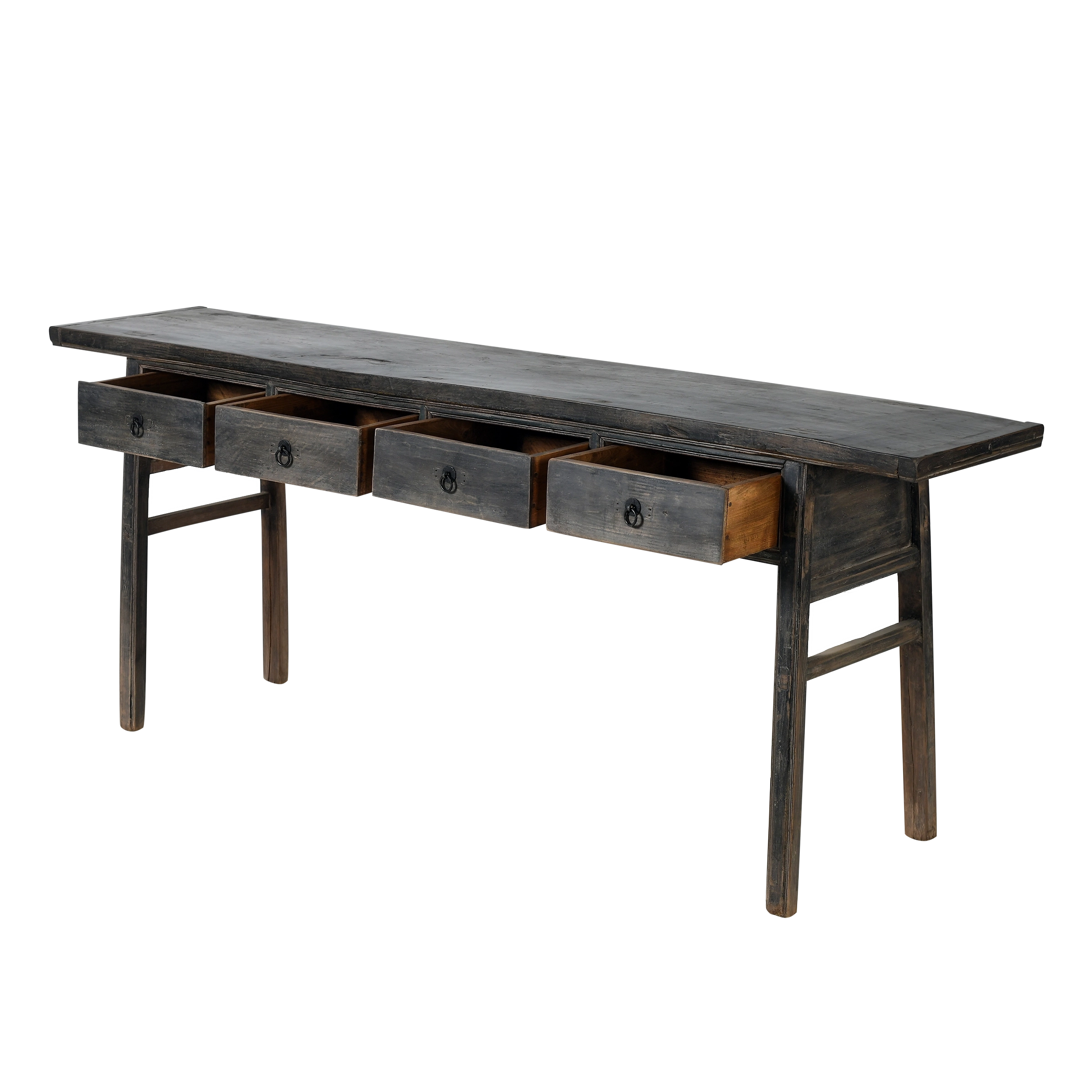 Moyi - Console chinoise ancienne à tiroirs en orme n°1