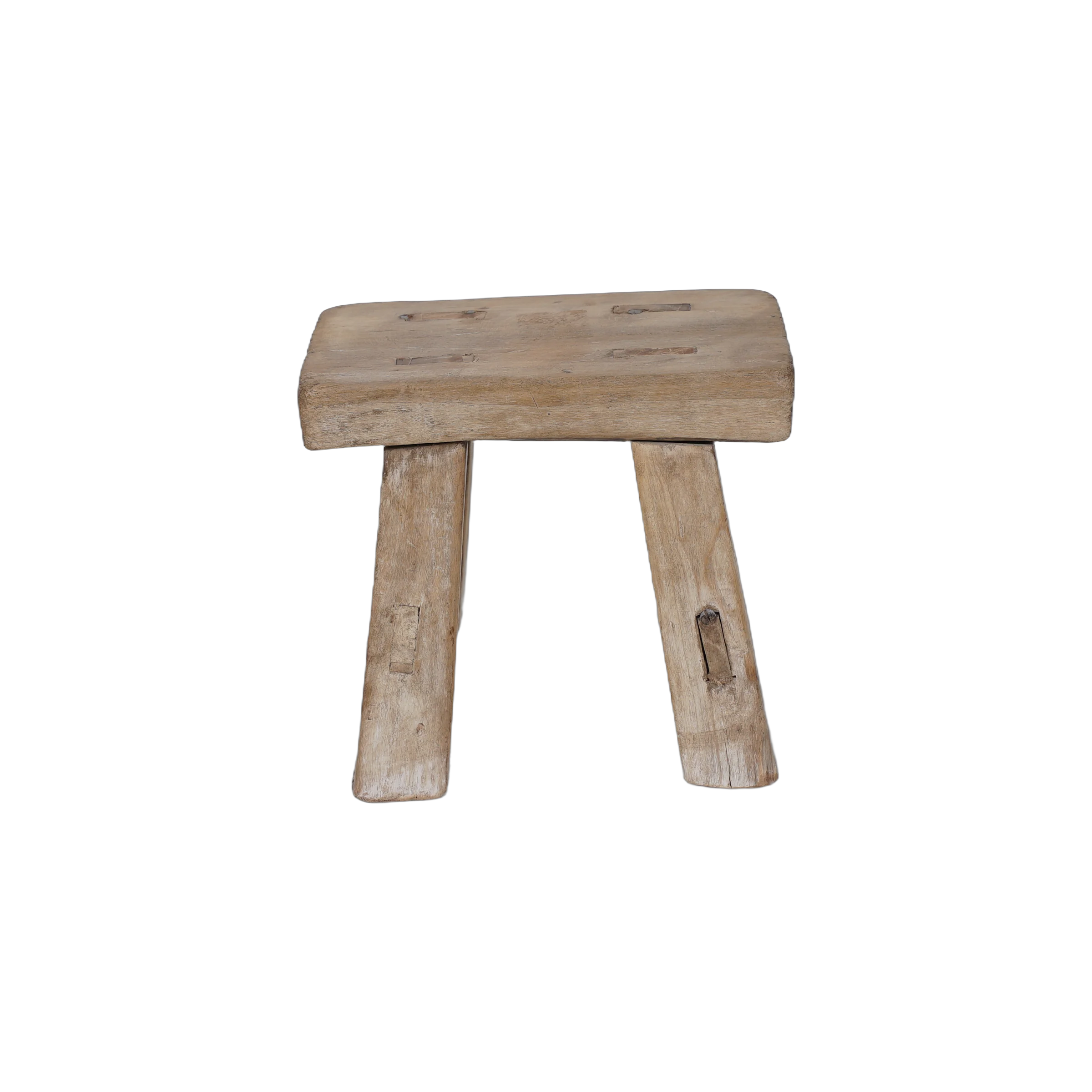 Nuo - Mini tabouret ancien en orme n°3 - vue 5