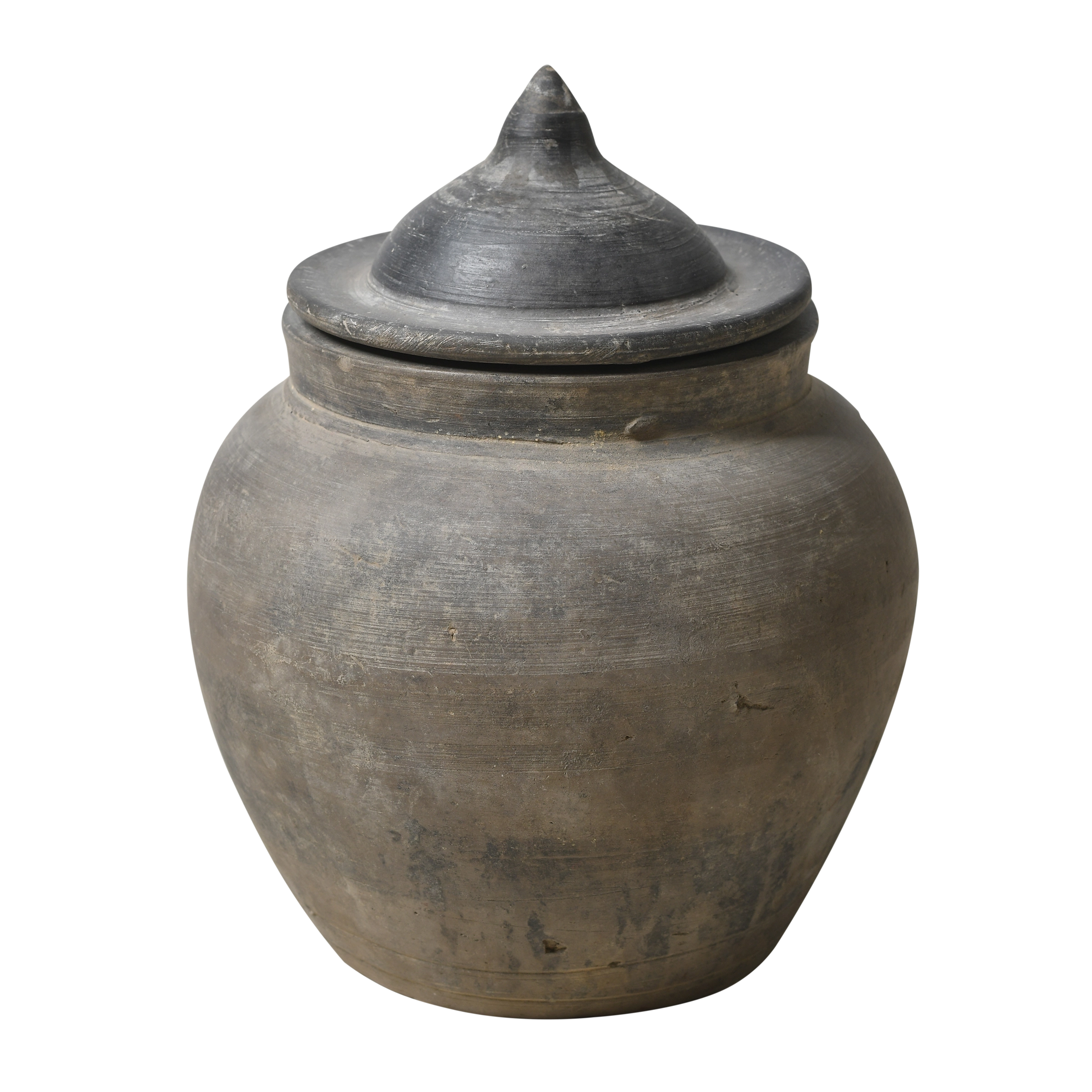 Yuxi - Pot utilitaire chinois gris à couvercle n°3