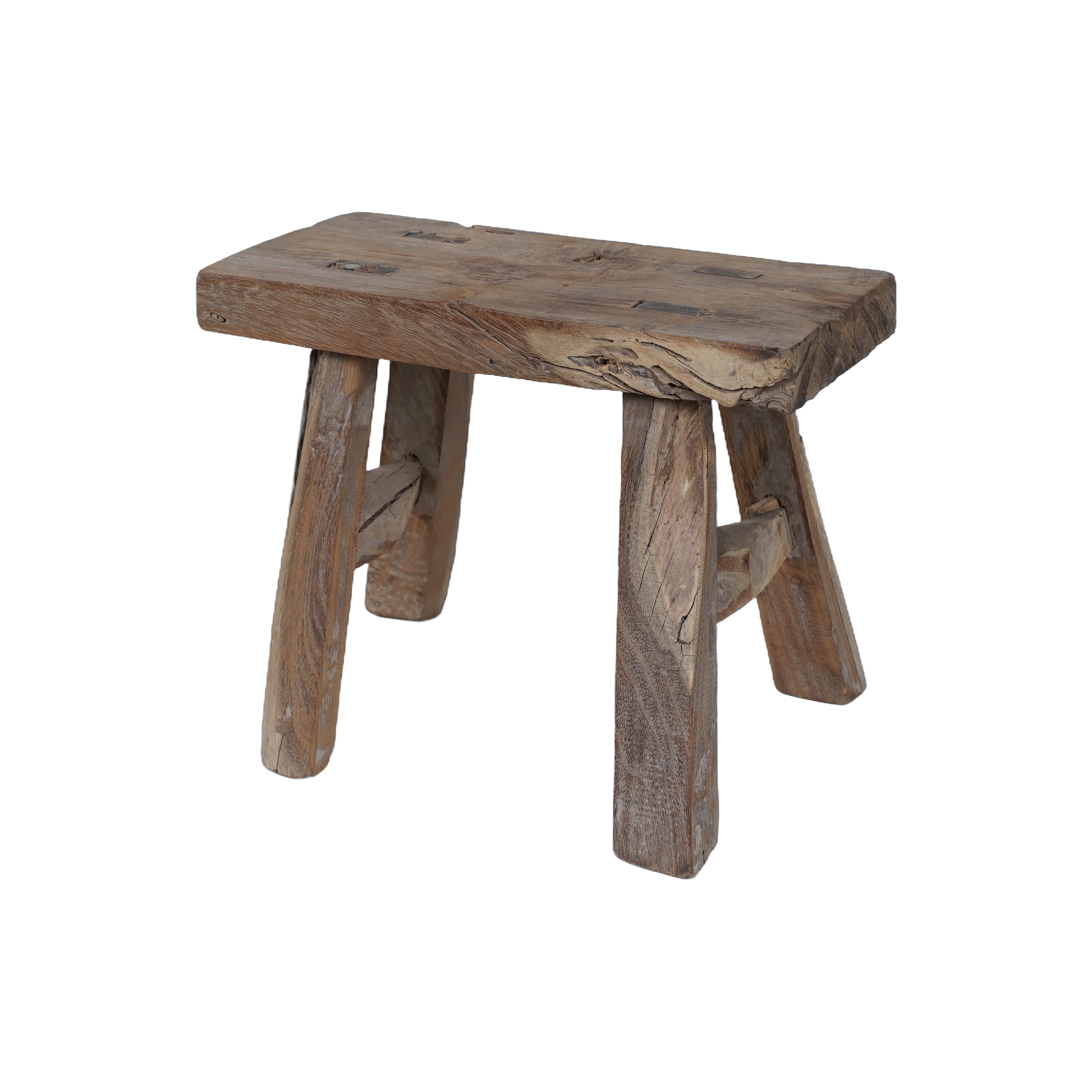 Nuo - Mini tabouret ancien en orme n°2