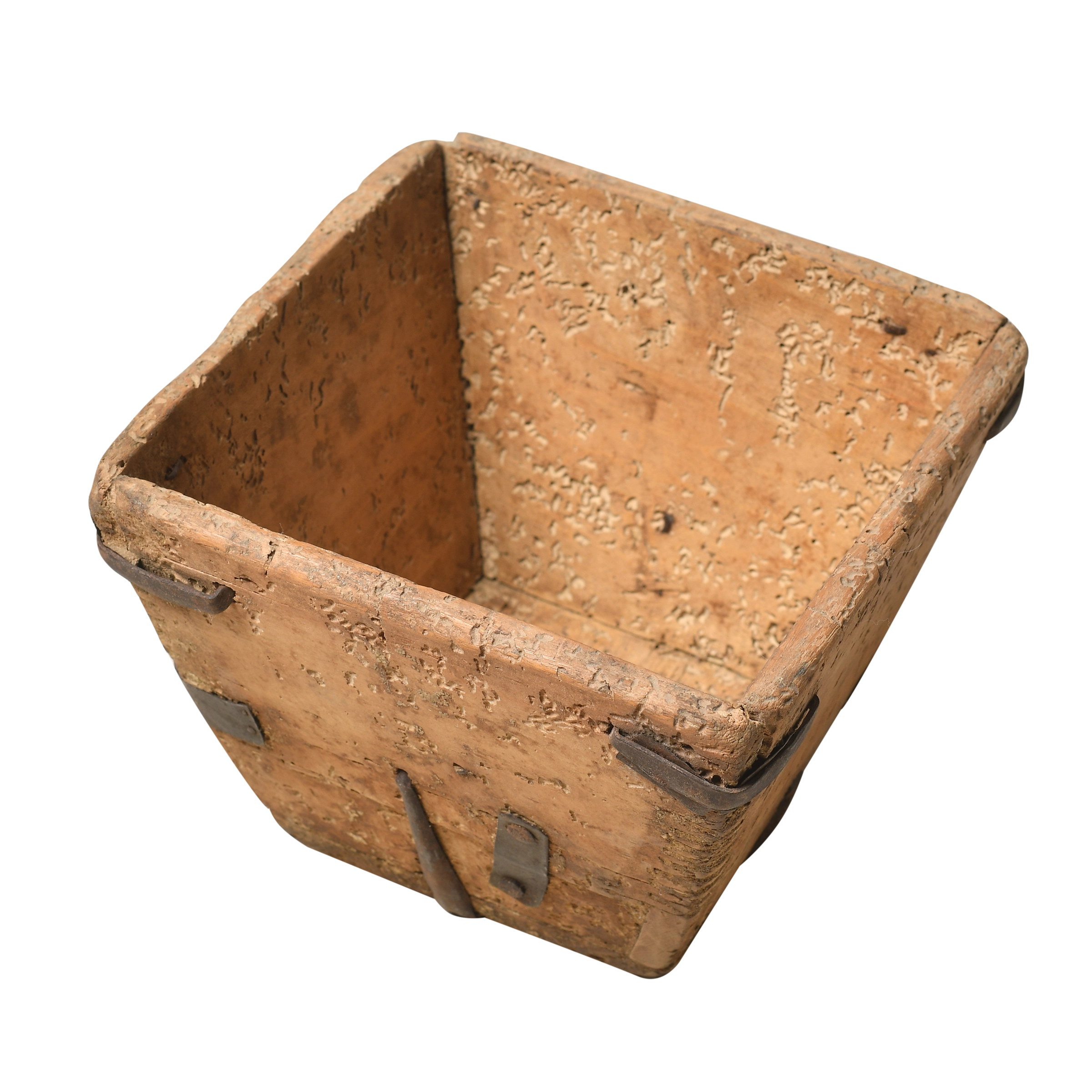 Jian - Panier carré en pin ancien n°7 - vue 2