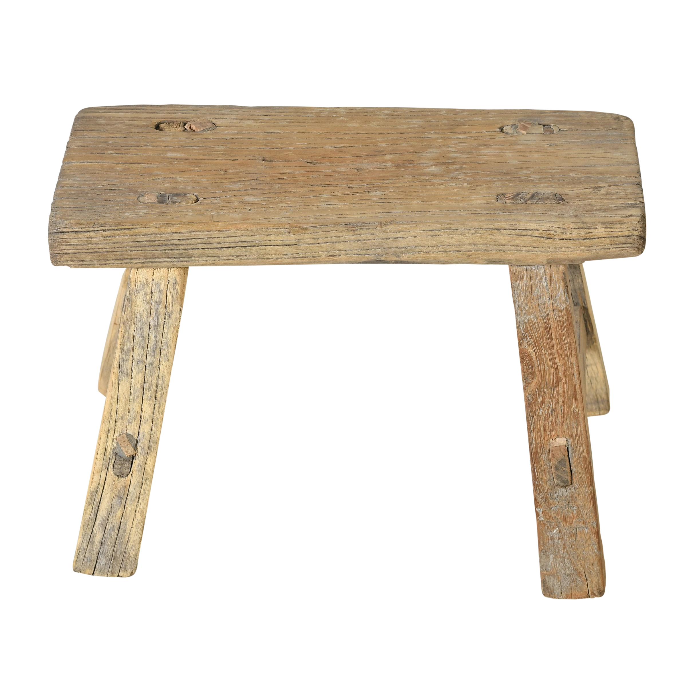 Nuo - Mini tabouret ancien en orme n°71