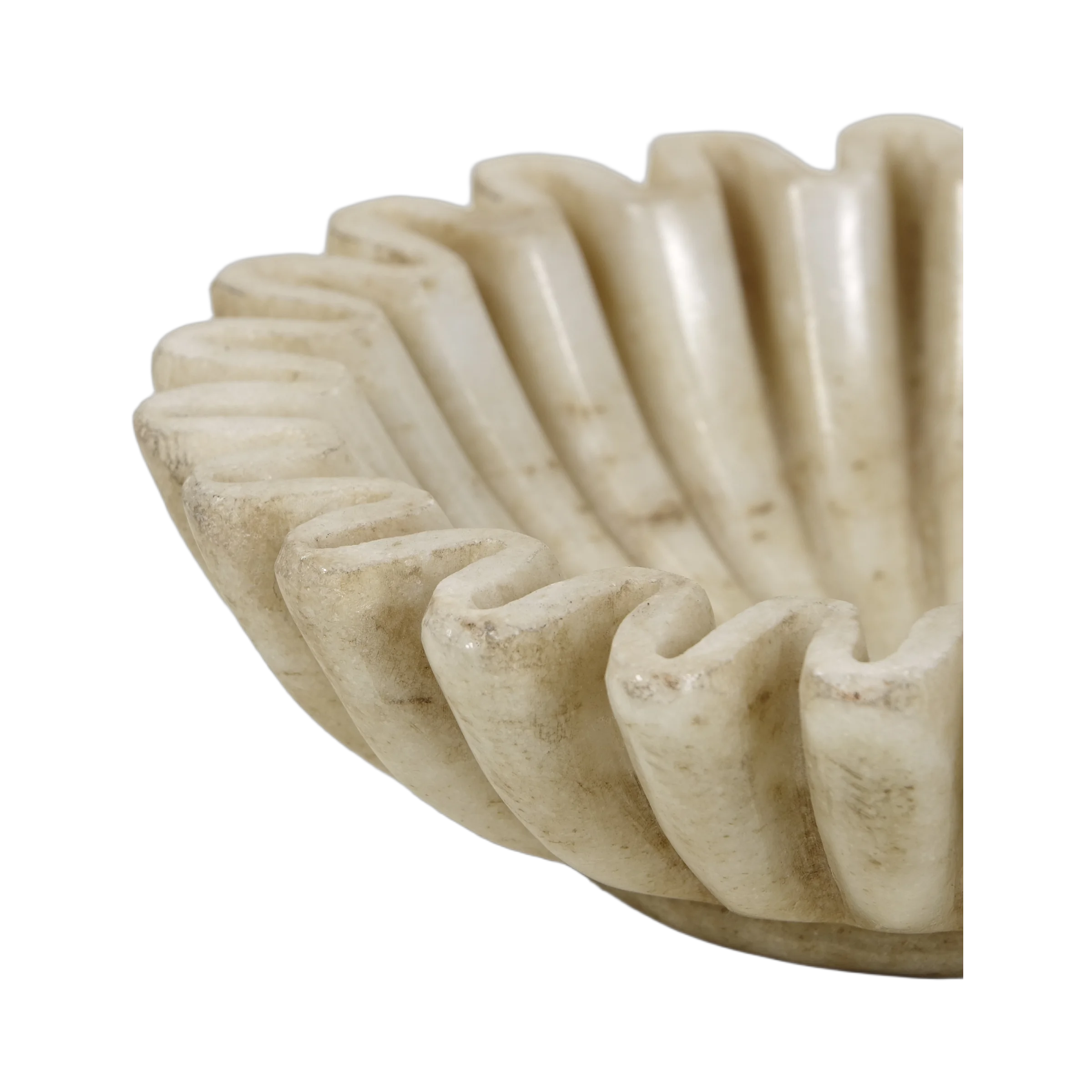 Makrana - Coupe en marbre blanc sculpté n°7