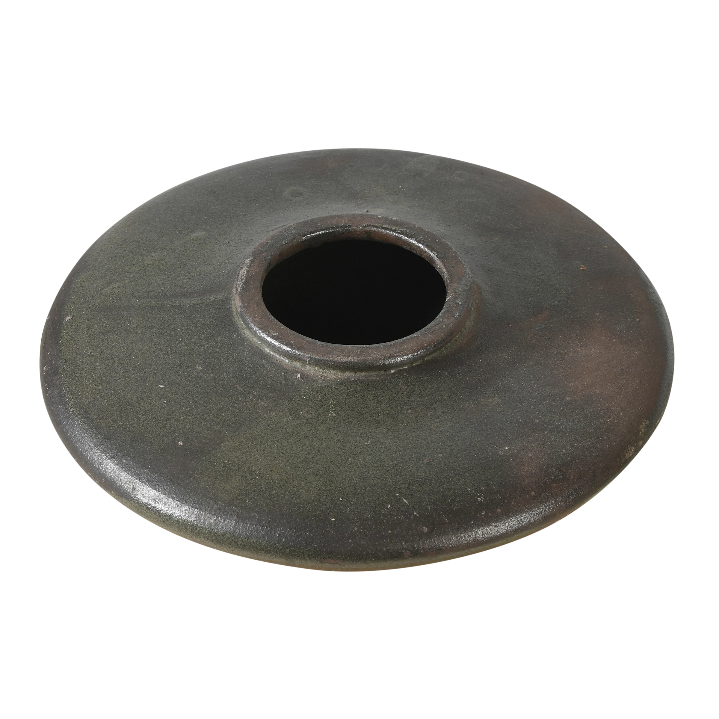 Huai - Jarre plate chinoise en grès n°1 - vue 2