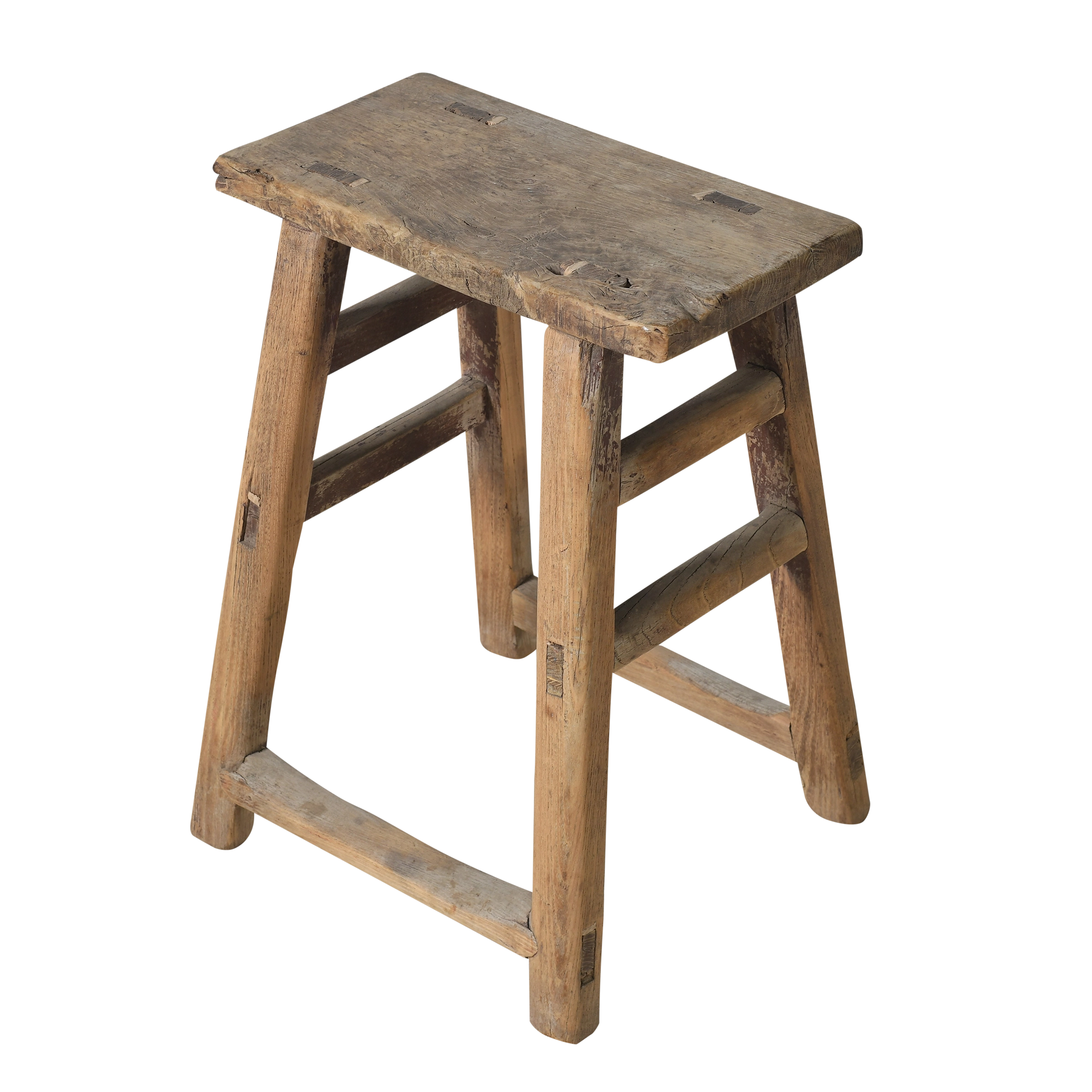 Zao - Tabouret chinois ancien en orme n°16 - vue 2