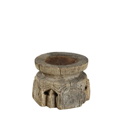 Bijani - Indian wooden candle holder n ° 25