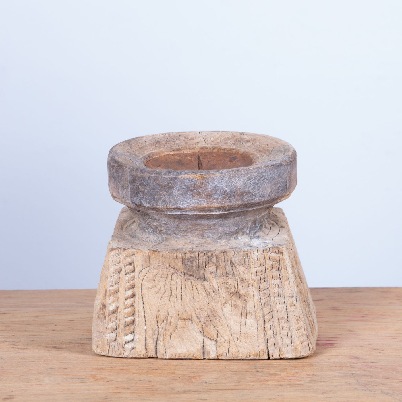 Bijani - Wooden candle holder n ° 21