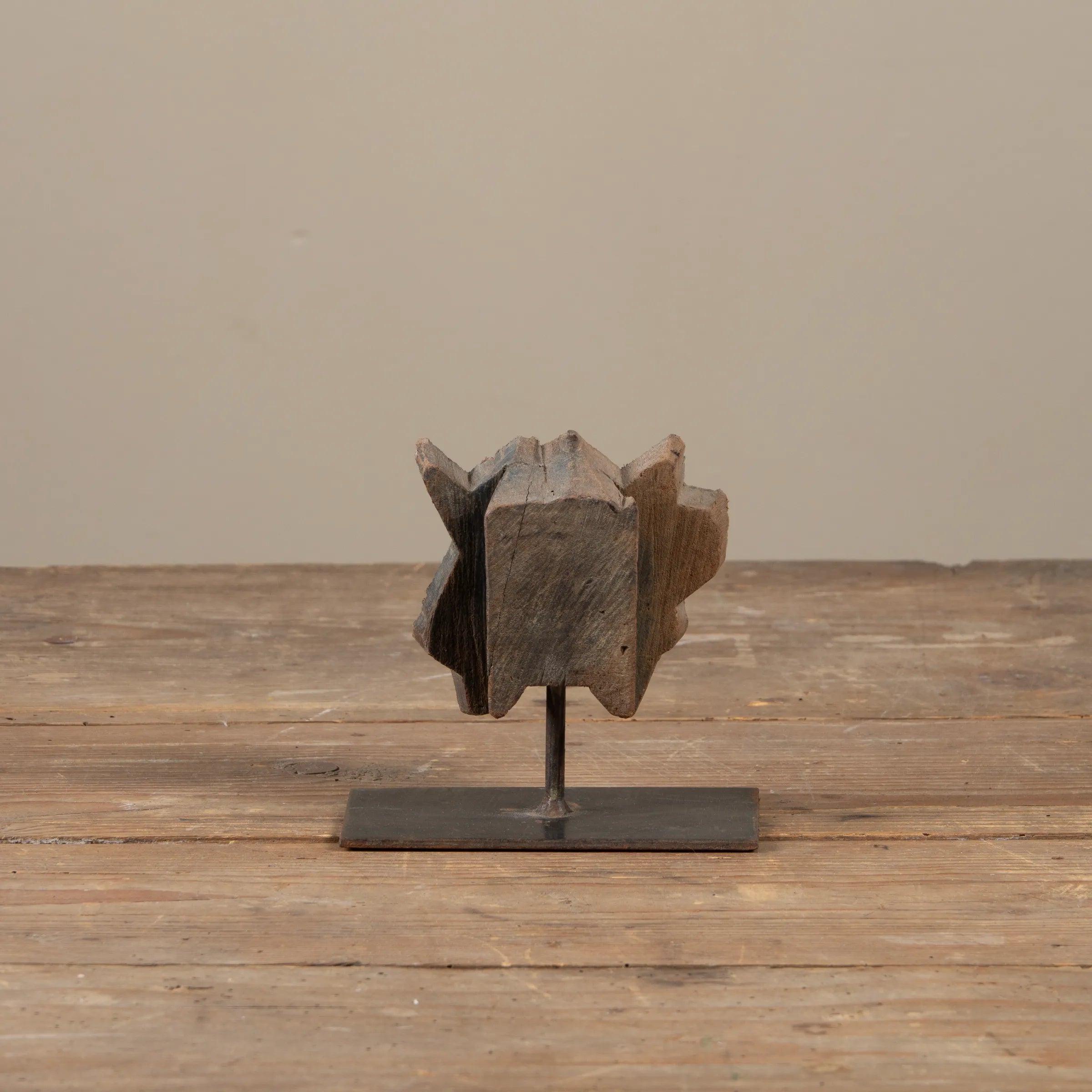 Lakdi - Ancien tampon de blockprint sur pied n°28