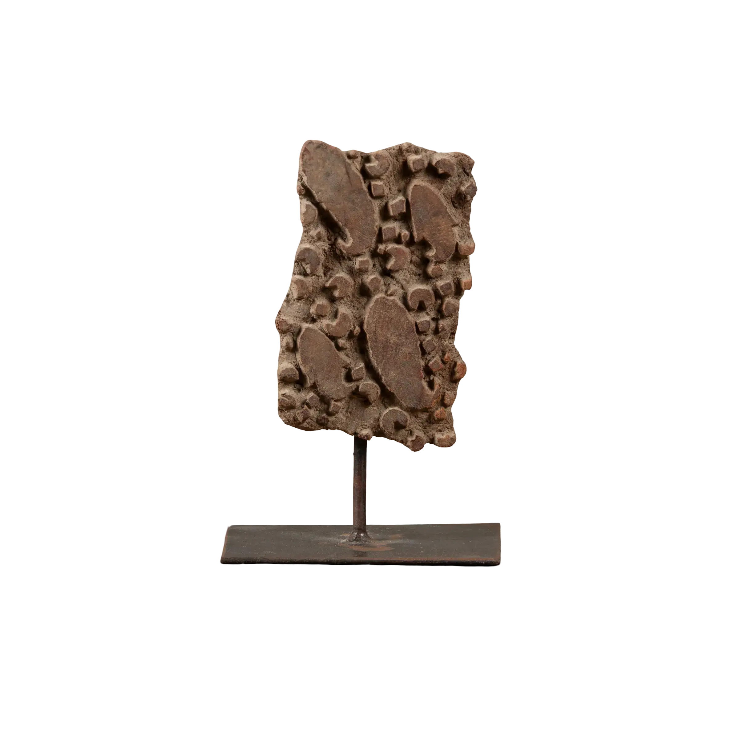 Lakdi - Ancien tampon de blockprint sur pied n°36