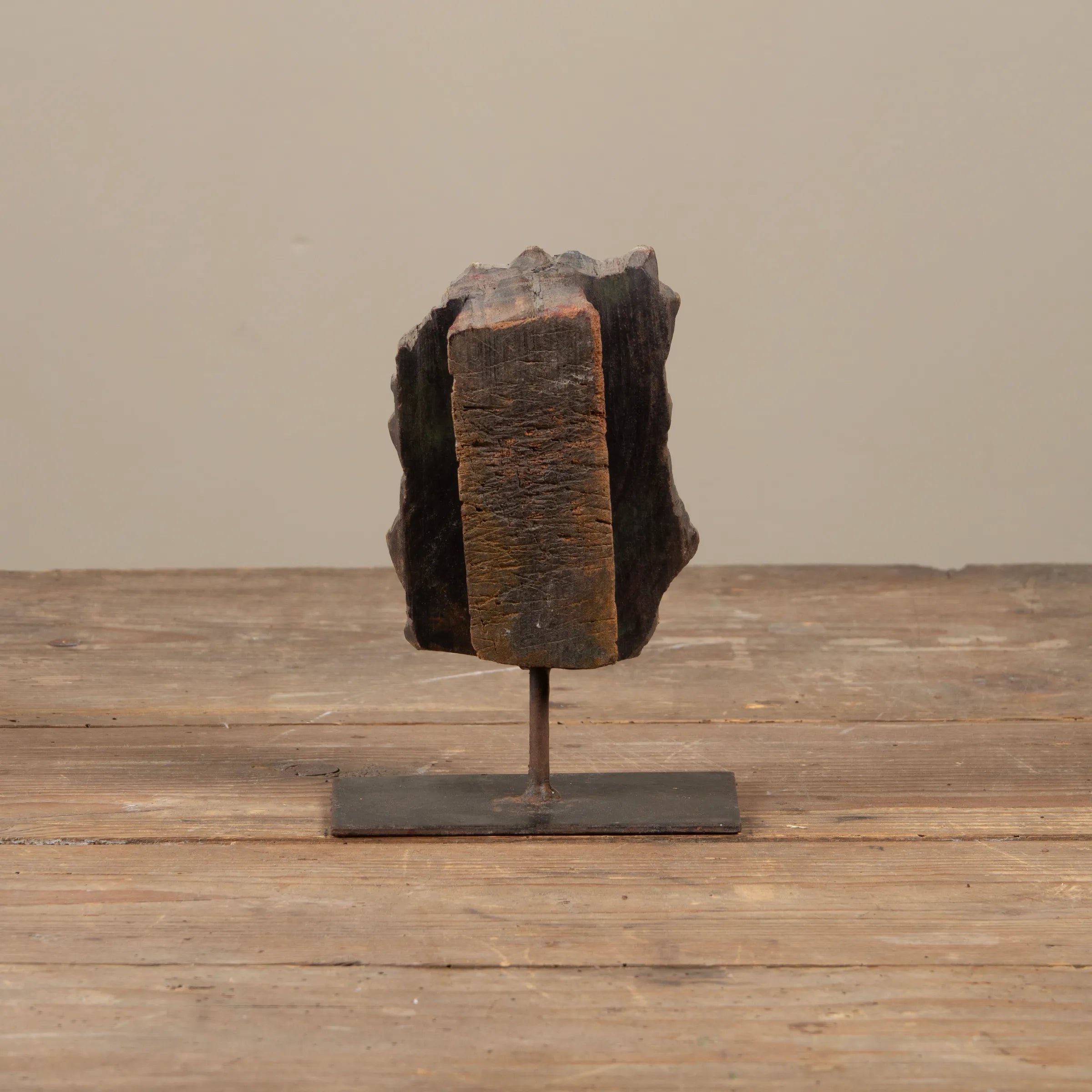 Lakdi - Ancien tampon de blockprint sur pied n°37