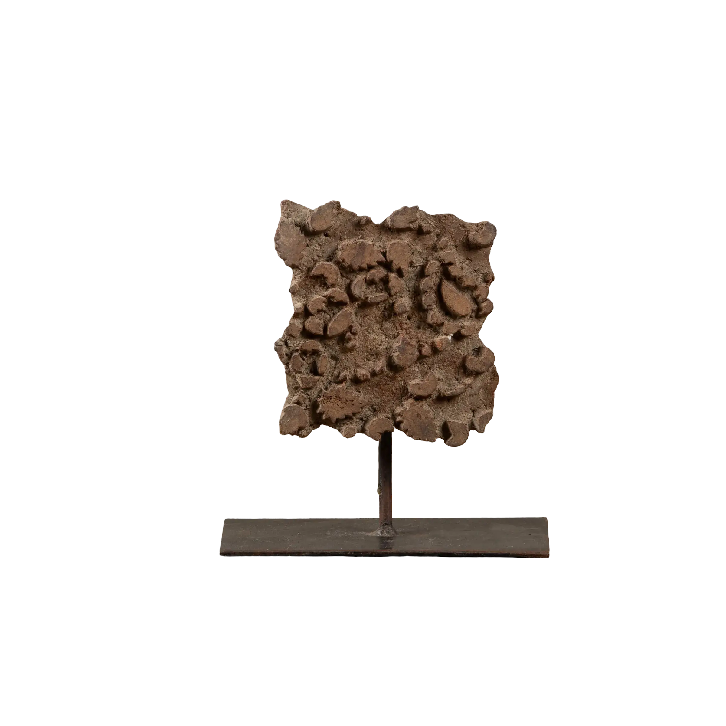 Lakdi - Ancien tampon de blockprint sur pied n°38