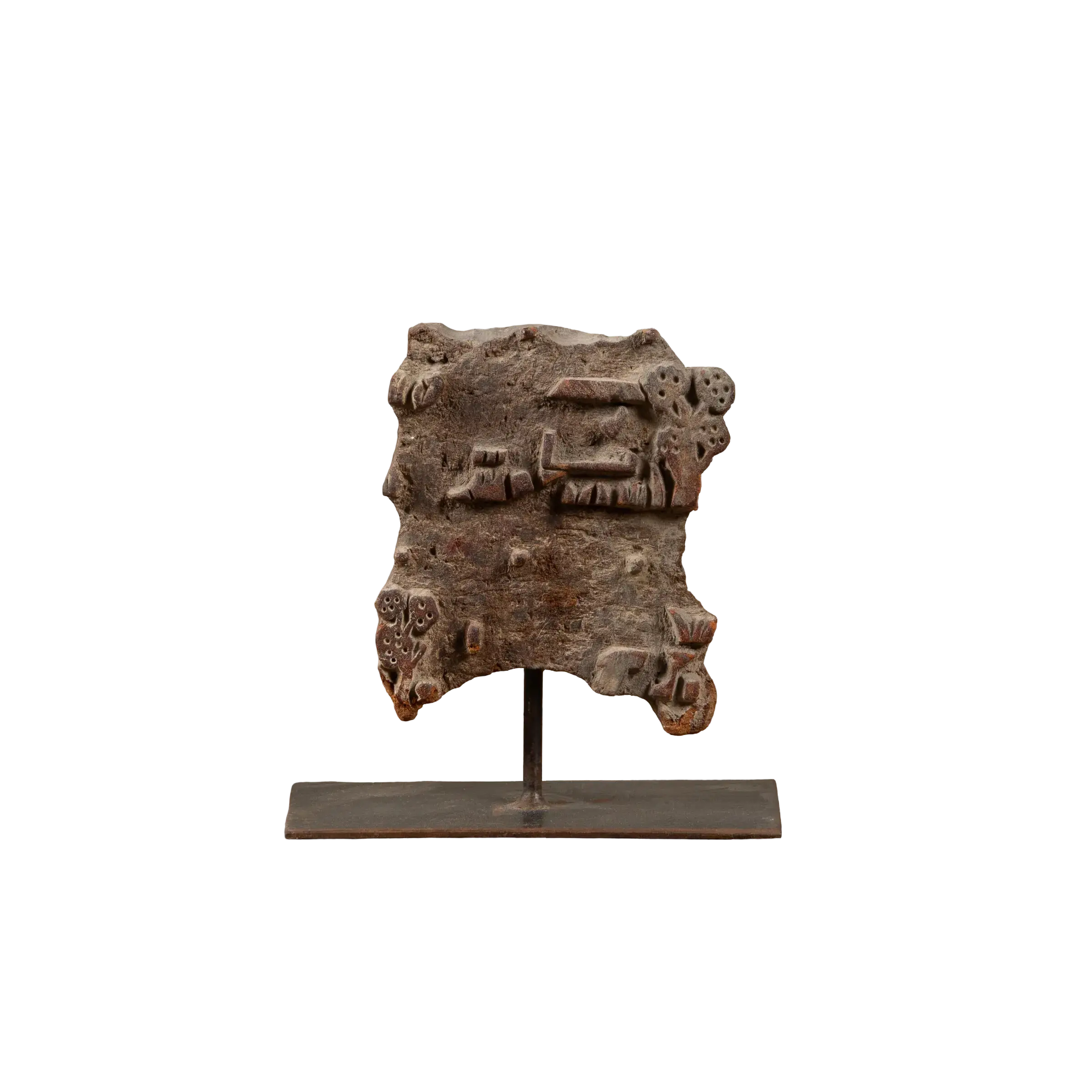 Lakdi - Ancien tampon de blockprint sur pied n°41