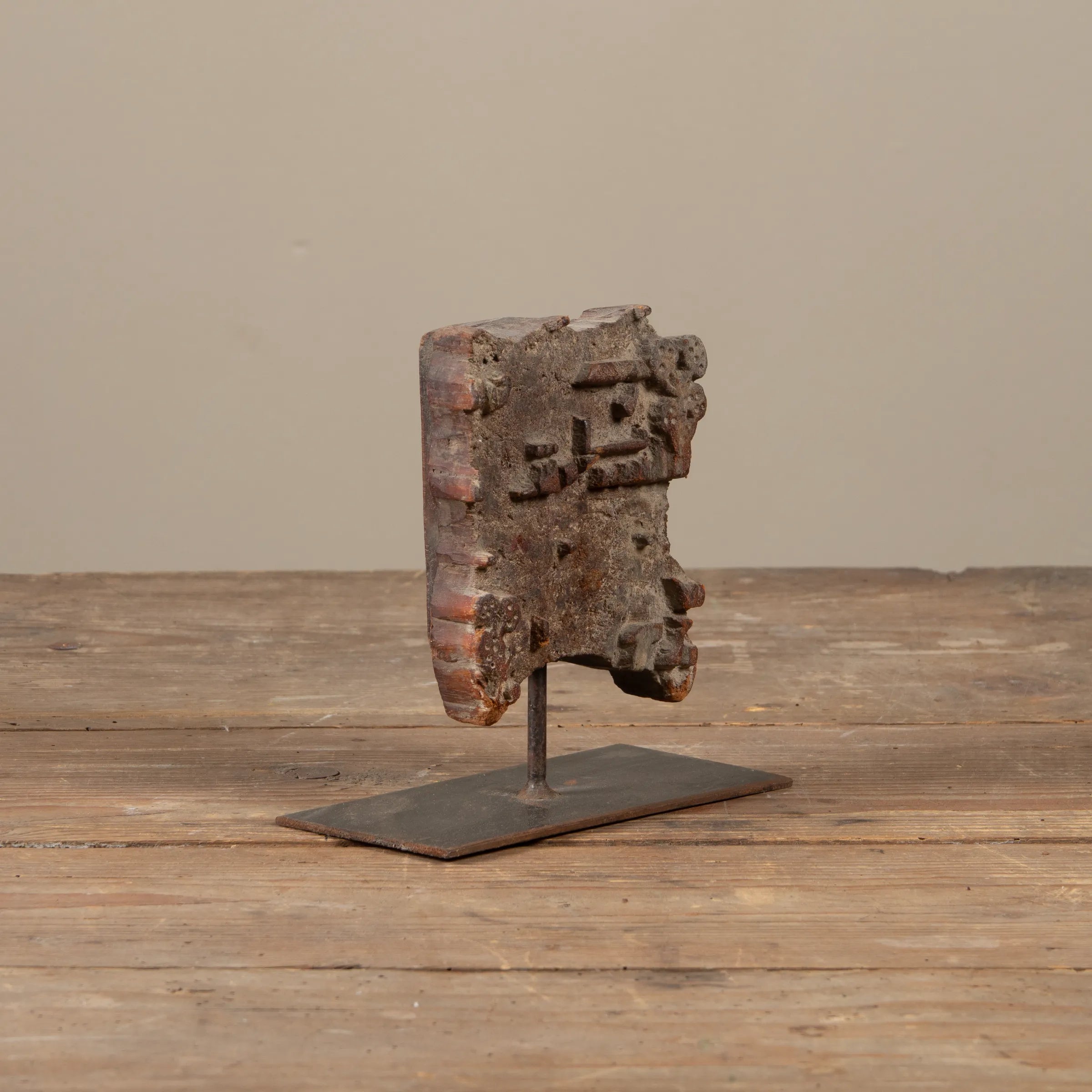 Lakdi - Ancien tampon de blockprint sur pied n°41