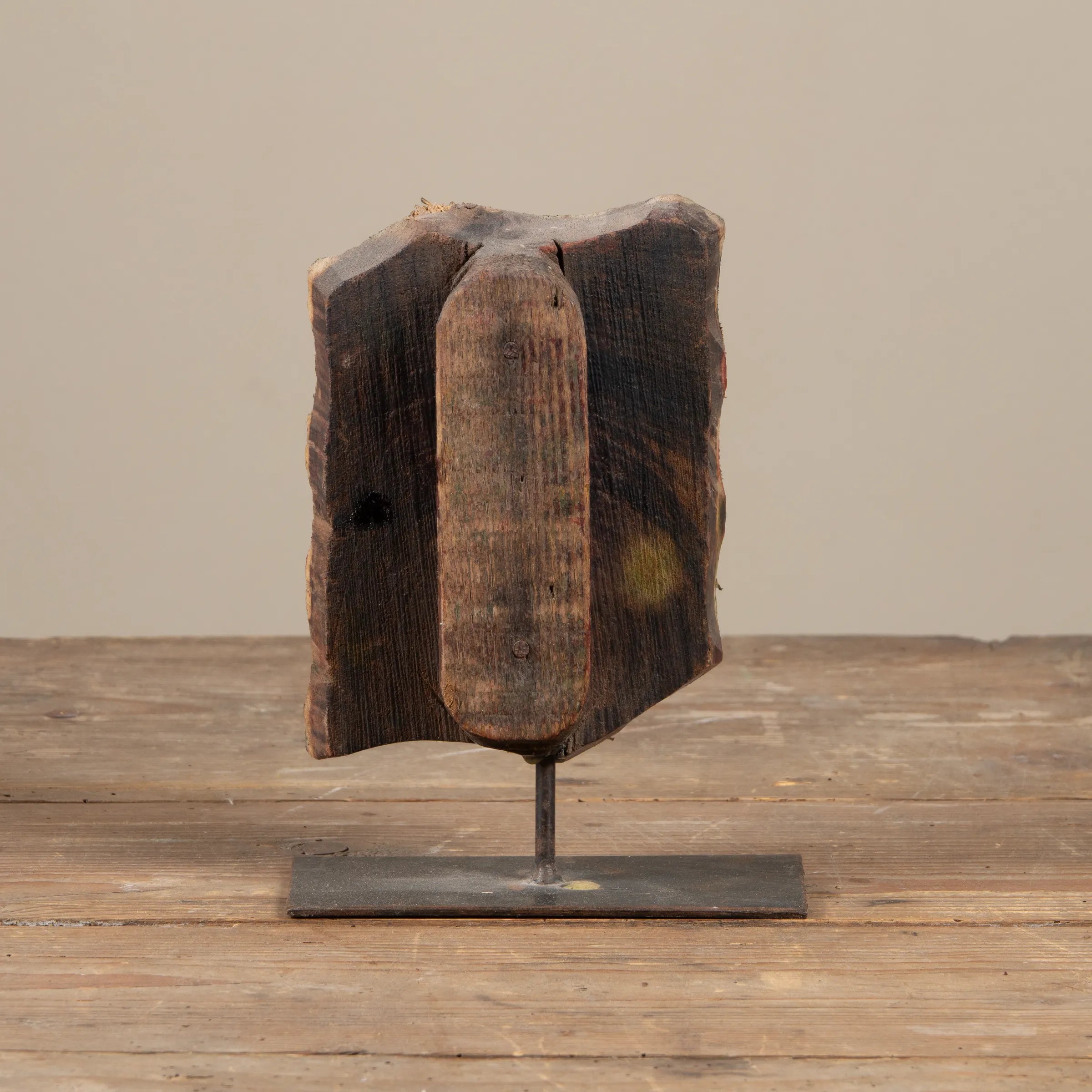 Lakdi - Ancien tampon de blockprint sur pied n°52