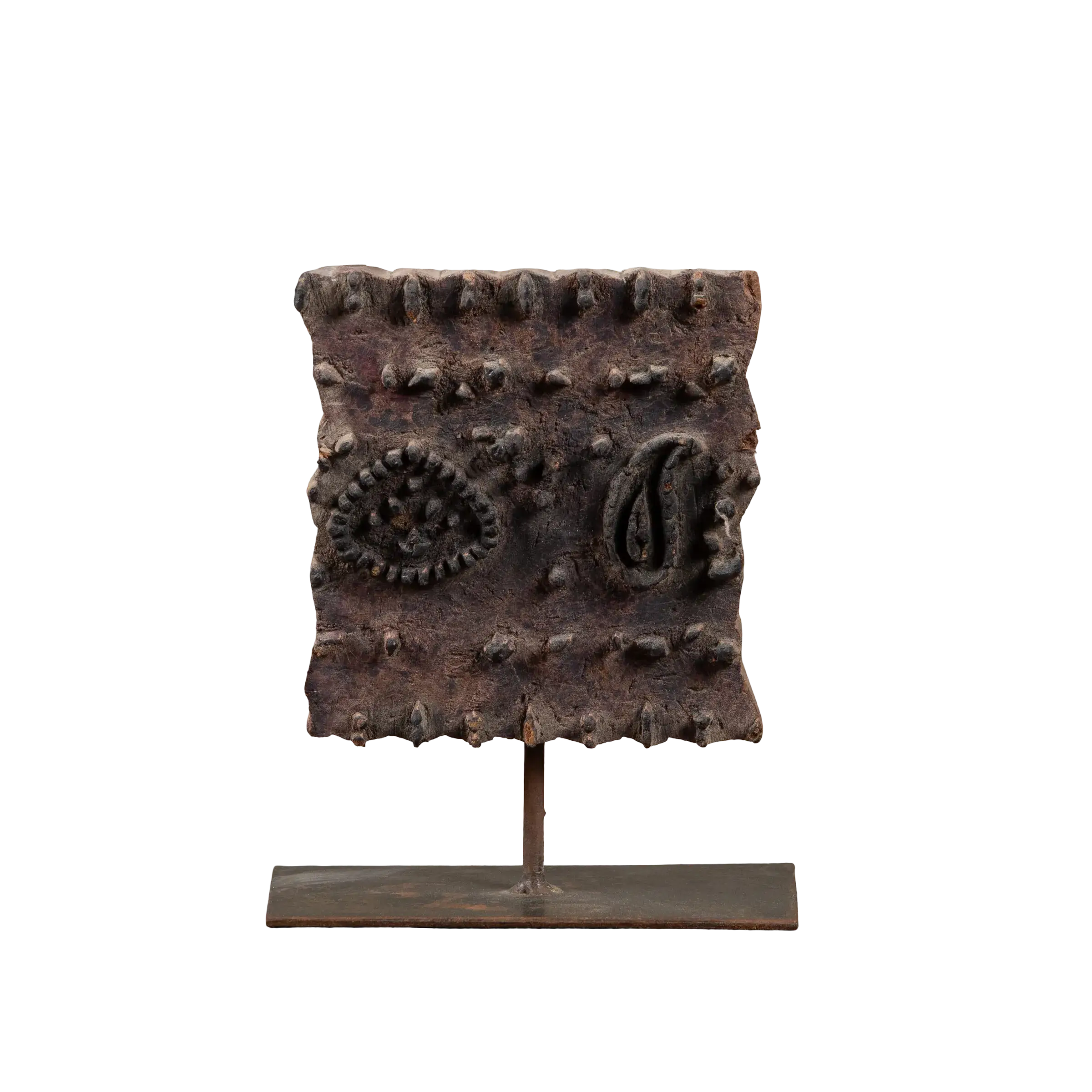 Lakdi - Ancien tampon de blockprint sur pied n°56