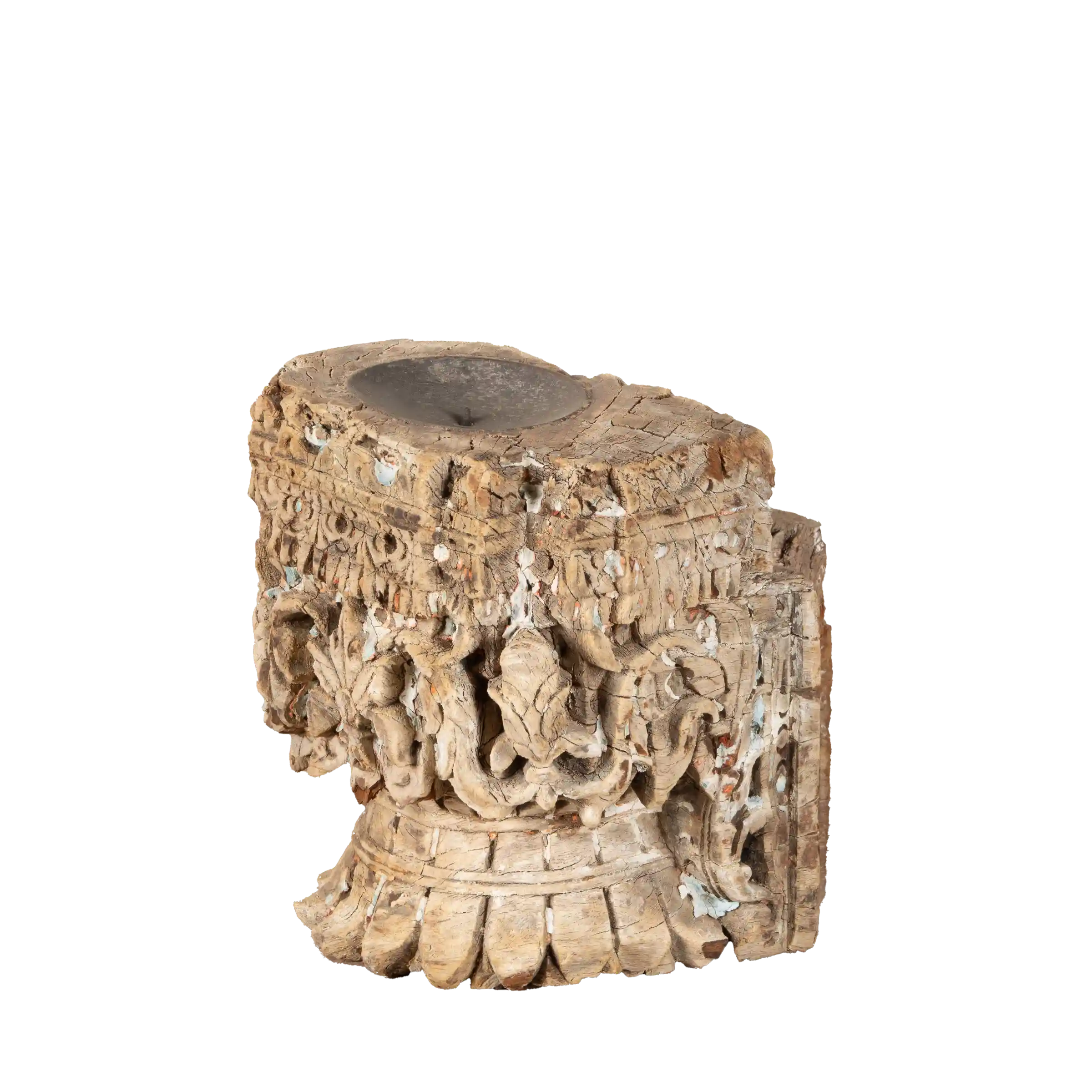 Anora – Bougeoir Sculpté en Bois (Mural ou à Poser) n°2