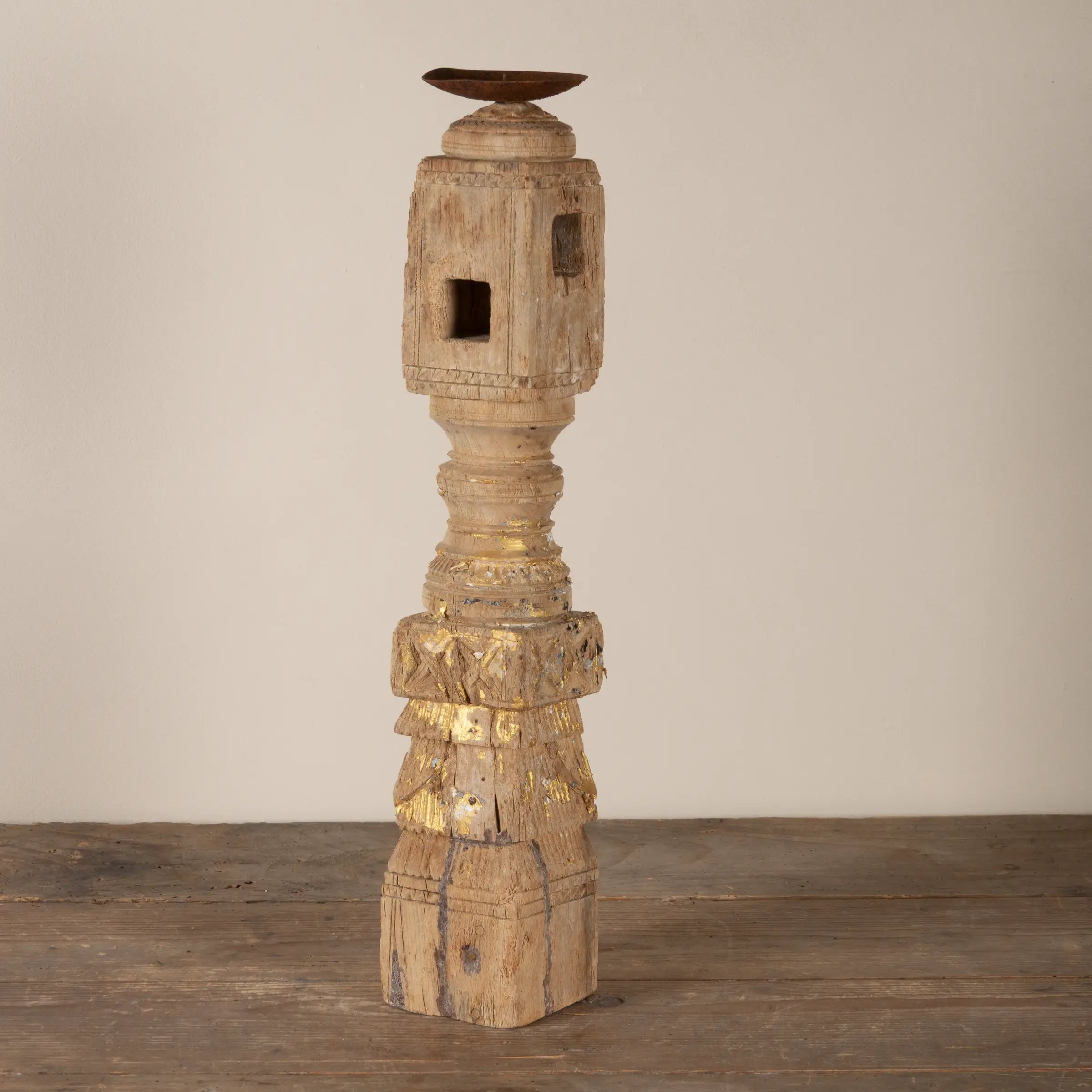 Rajvansh - Bougeoir en bois n°2