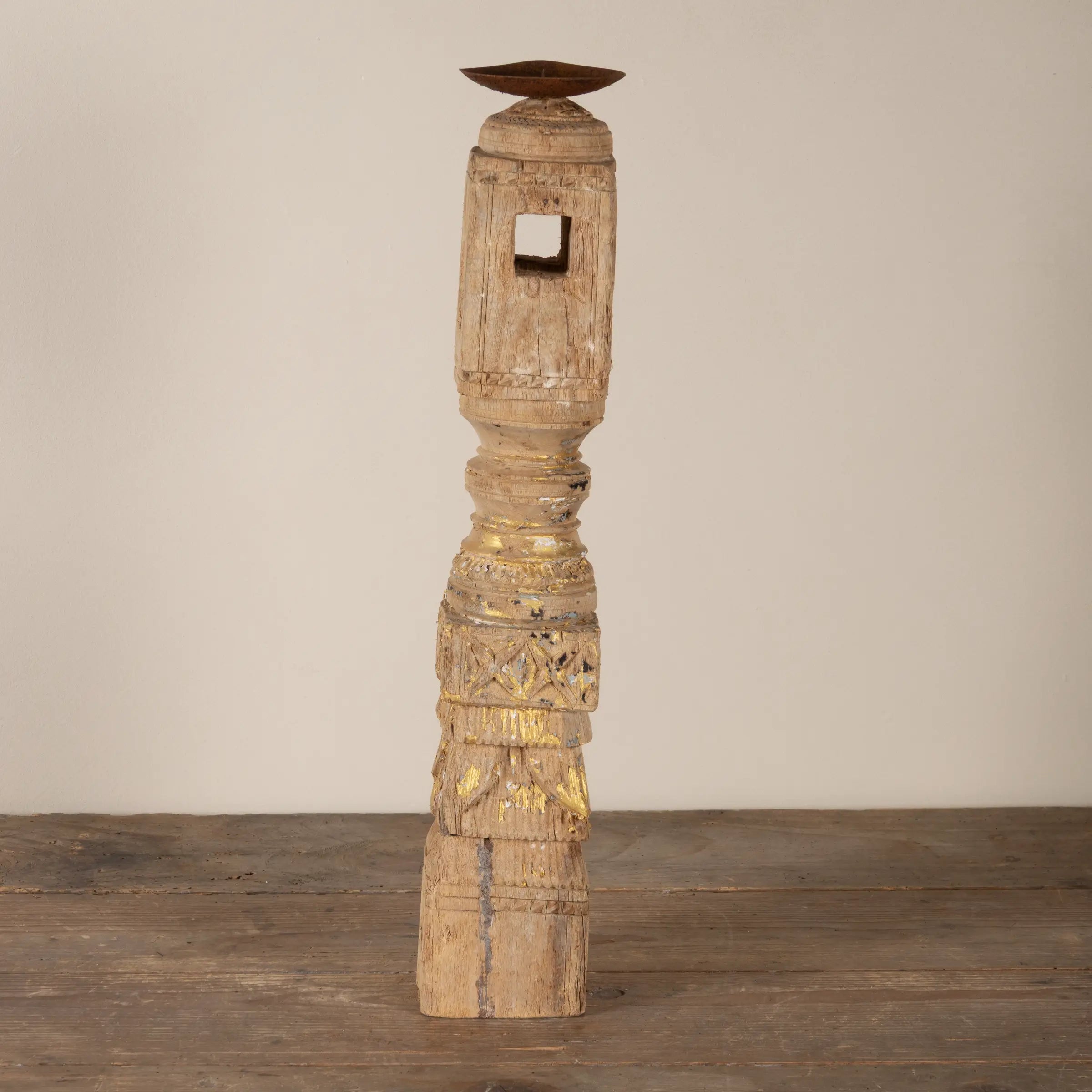 Rajvansh - Bougeoir en bois n°2