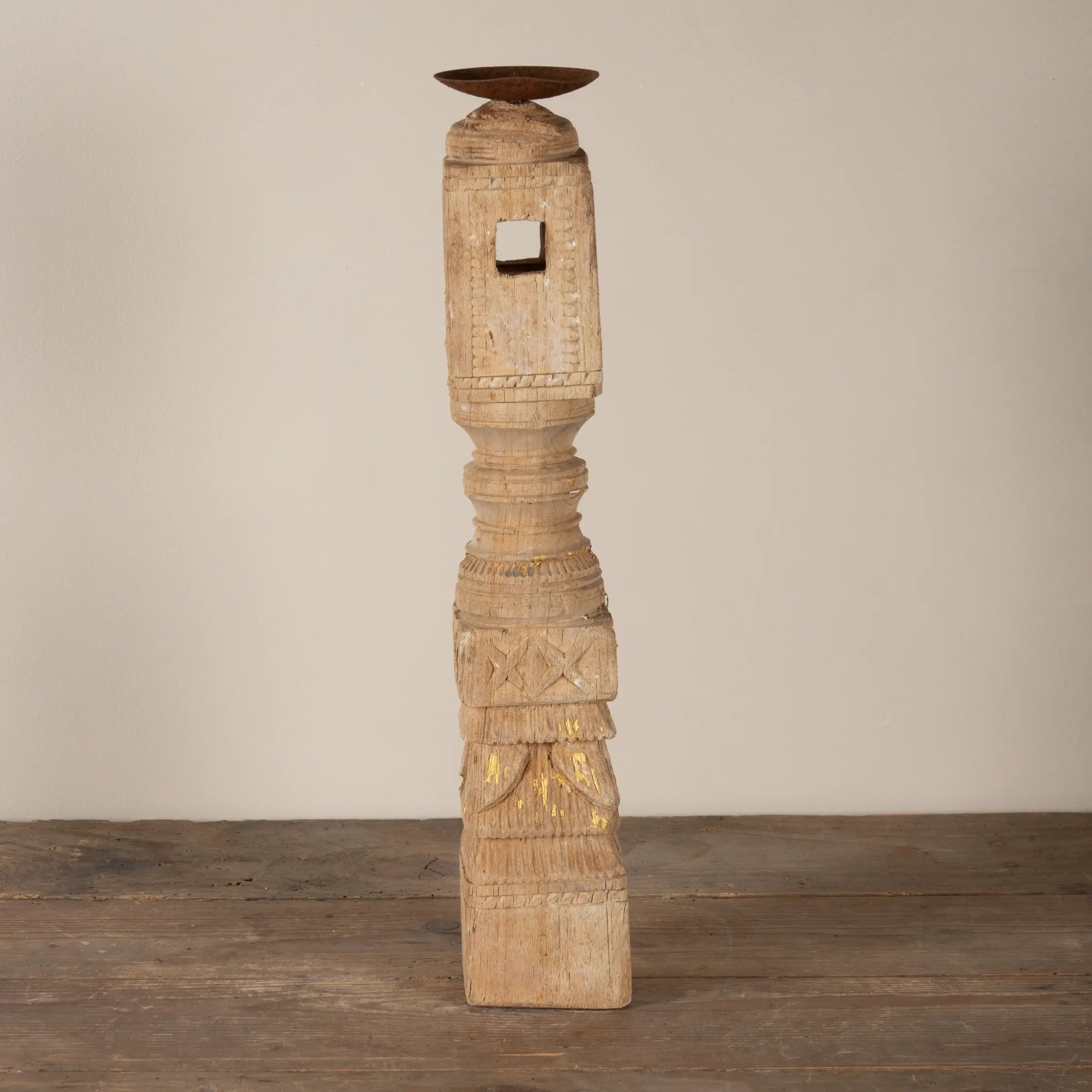 Rajvansh - Bougeoir en bois n°2