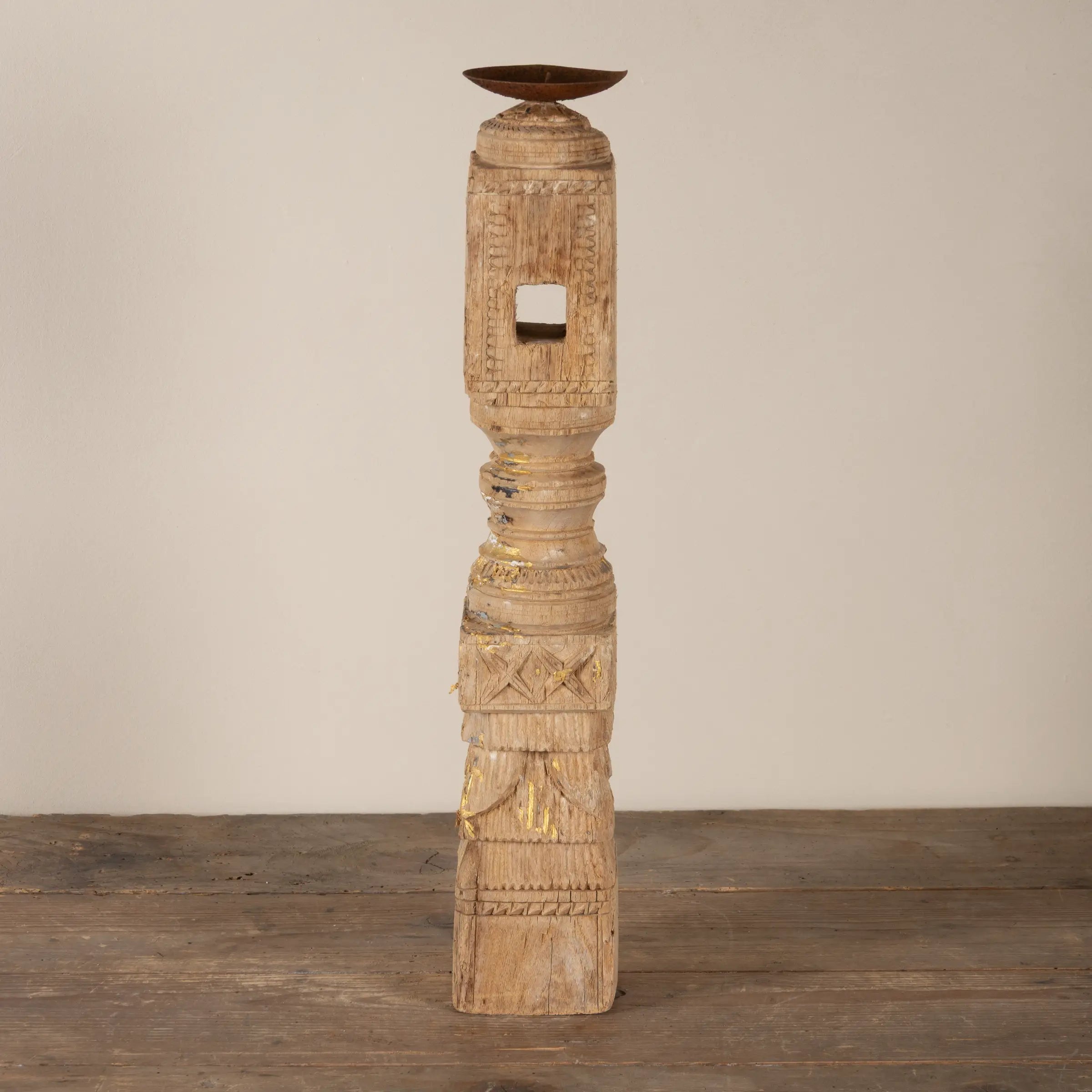 Rajvansh - Bougeoir en bois n°2