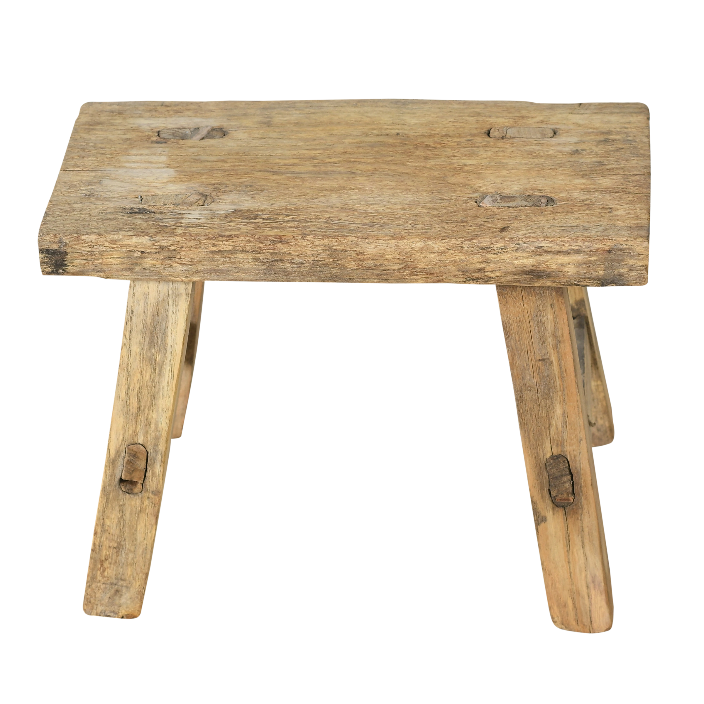 Nuo - Mini tabouret ancien en orme n°48