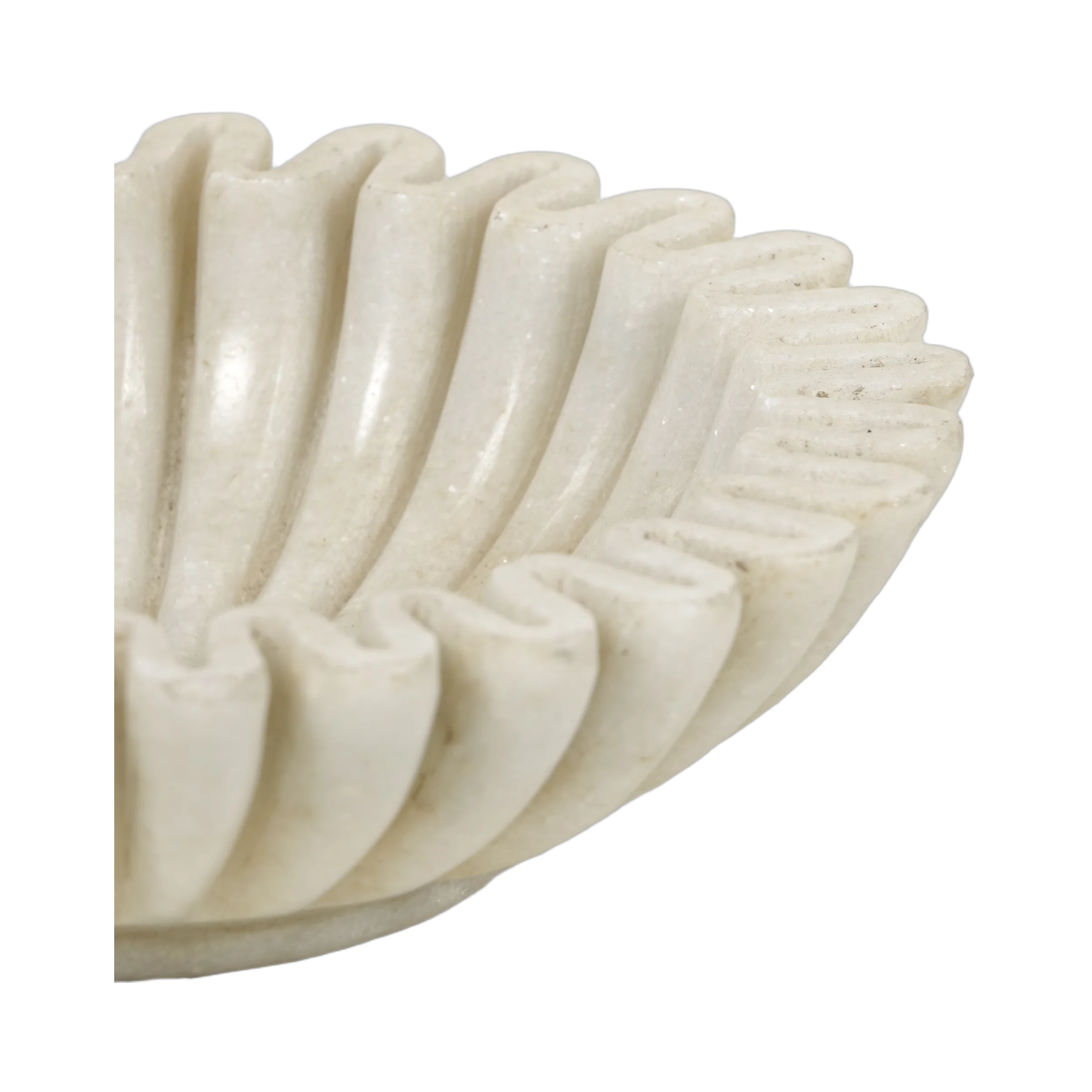 Makrana - Coupe en marbre blanc sculpté n°6