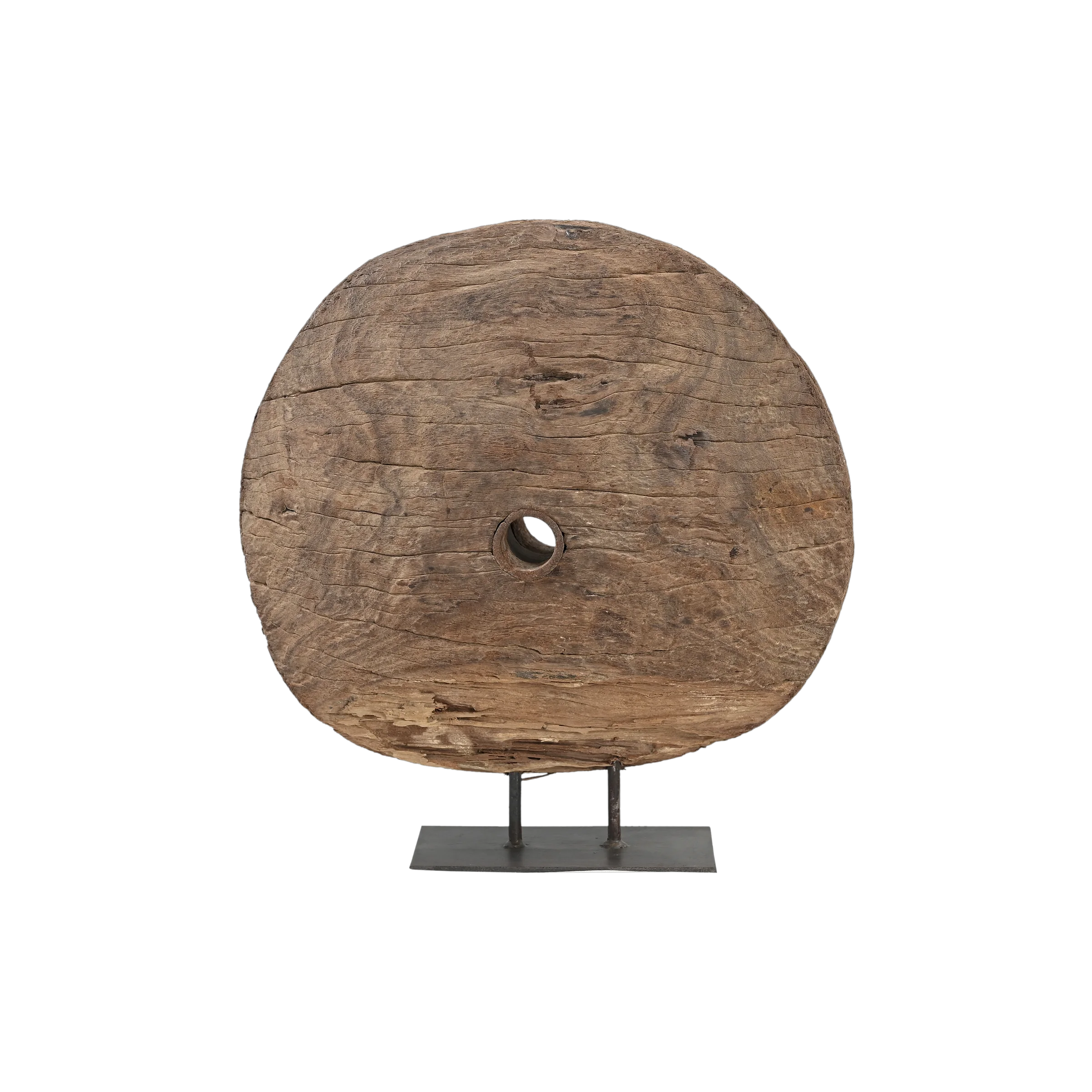 Pahiya - Ancienne roue décorative en bois n°24